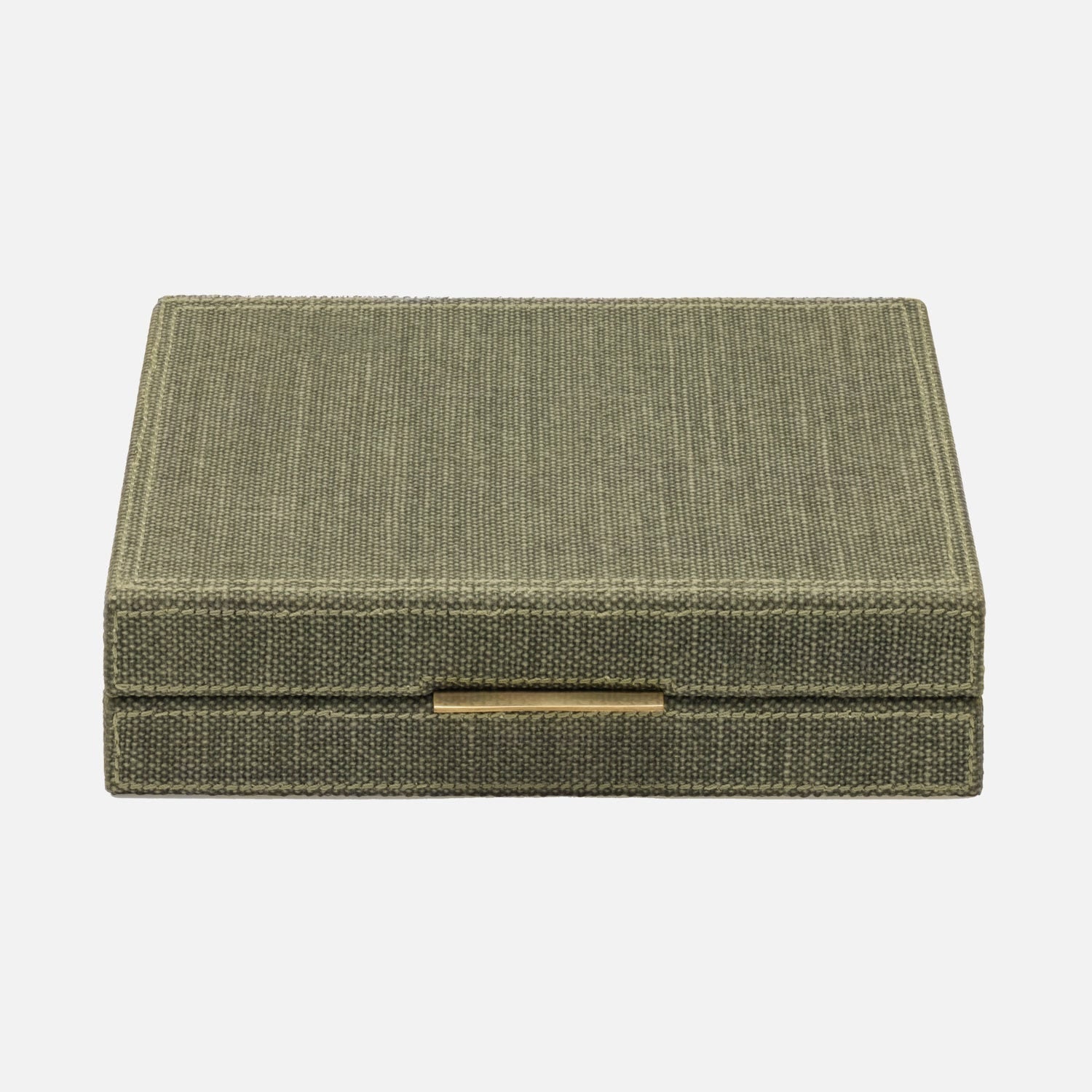 Preston, Dark Green, Backgammon Game Set, Small, Cotton Jute