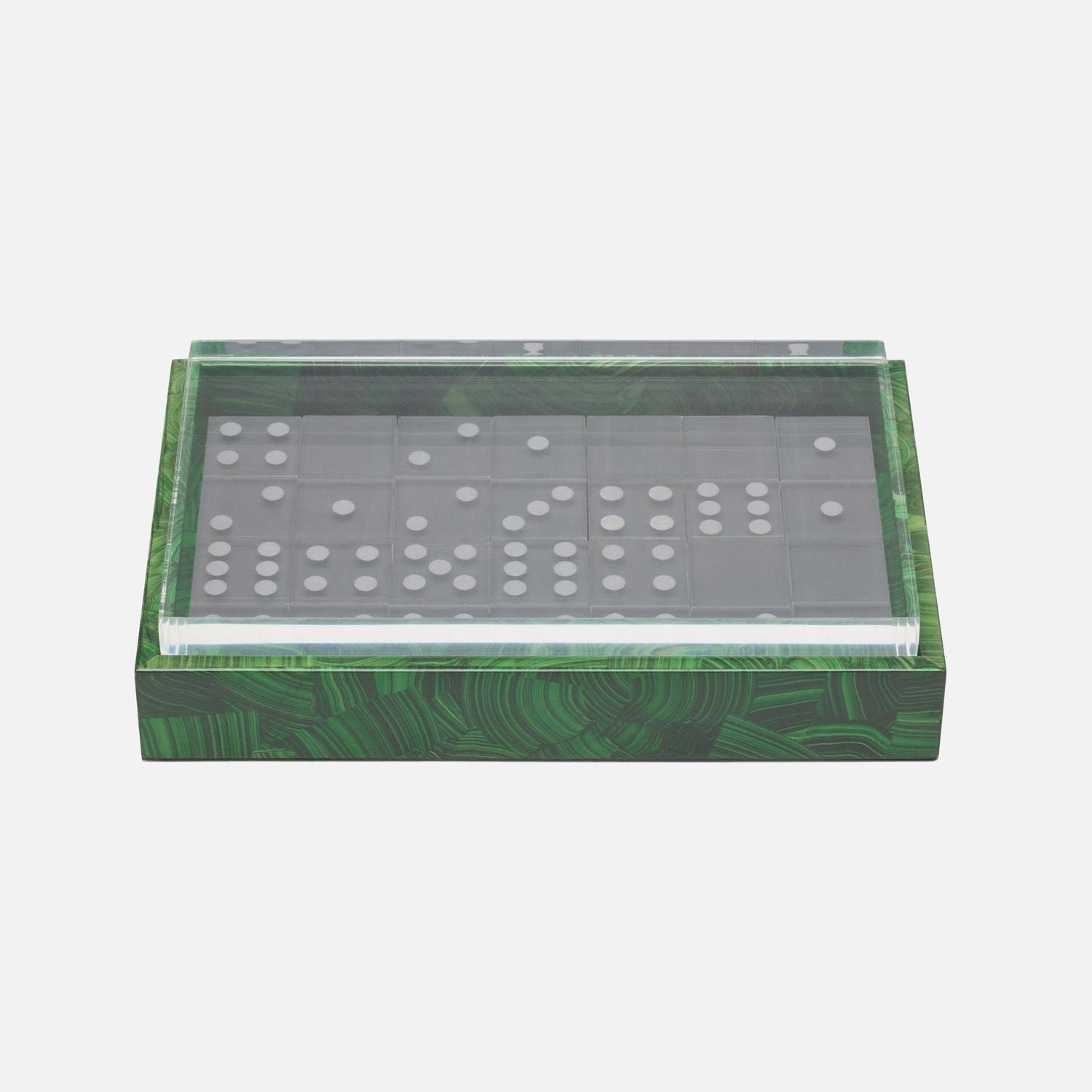 Barrington, Faux Malachite, Domino Box Set, Standard