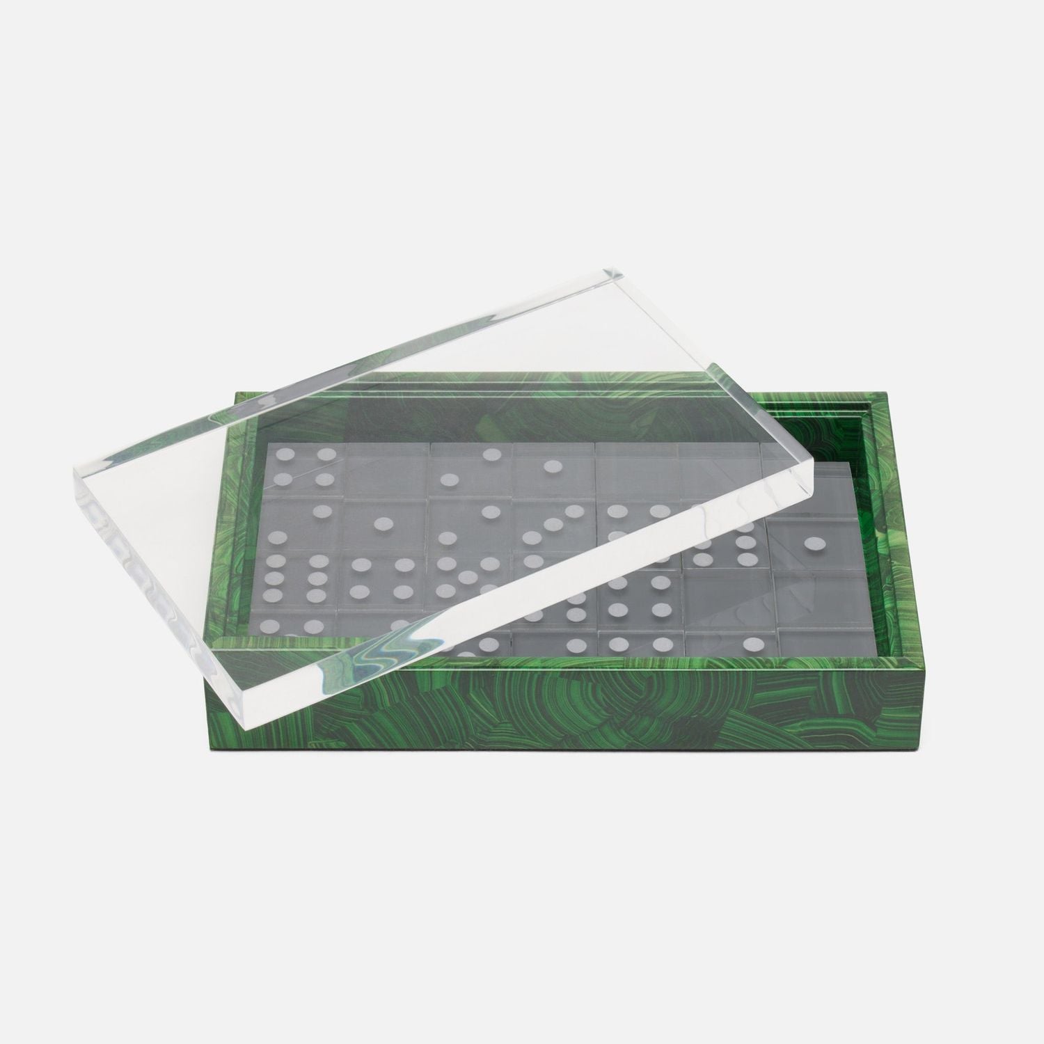 Barrington, Faux Malachite, Domino Box Set, Standard