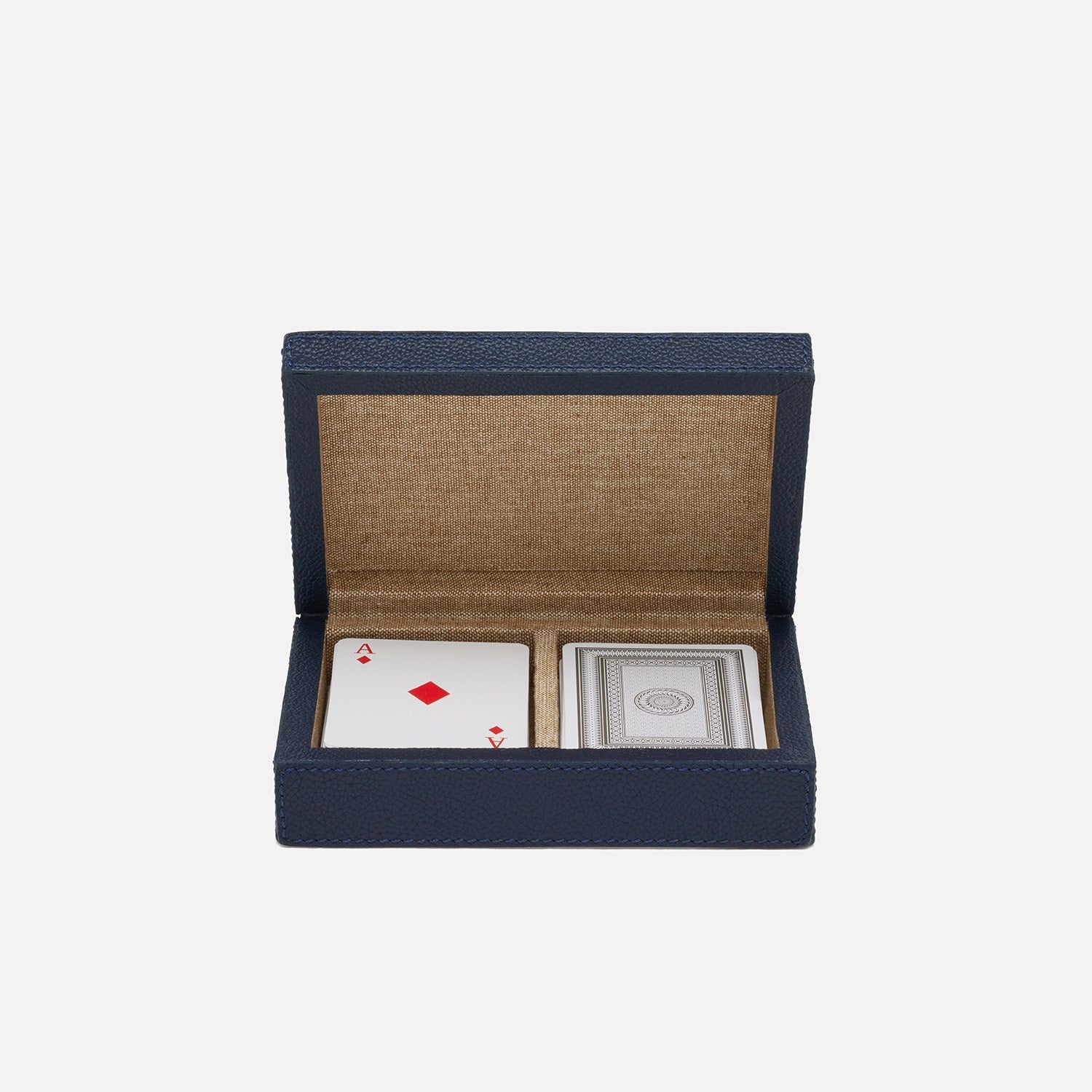 Lecco, Dark Navy , Card Box, Full-Grain Leather