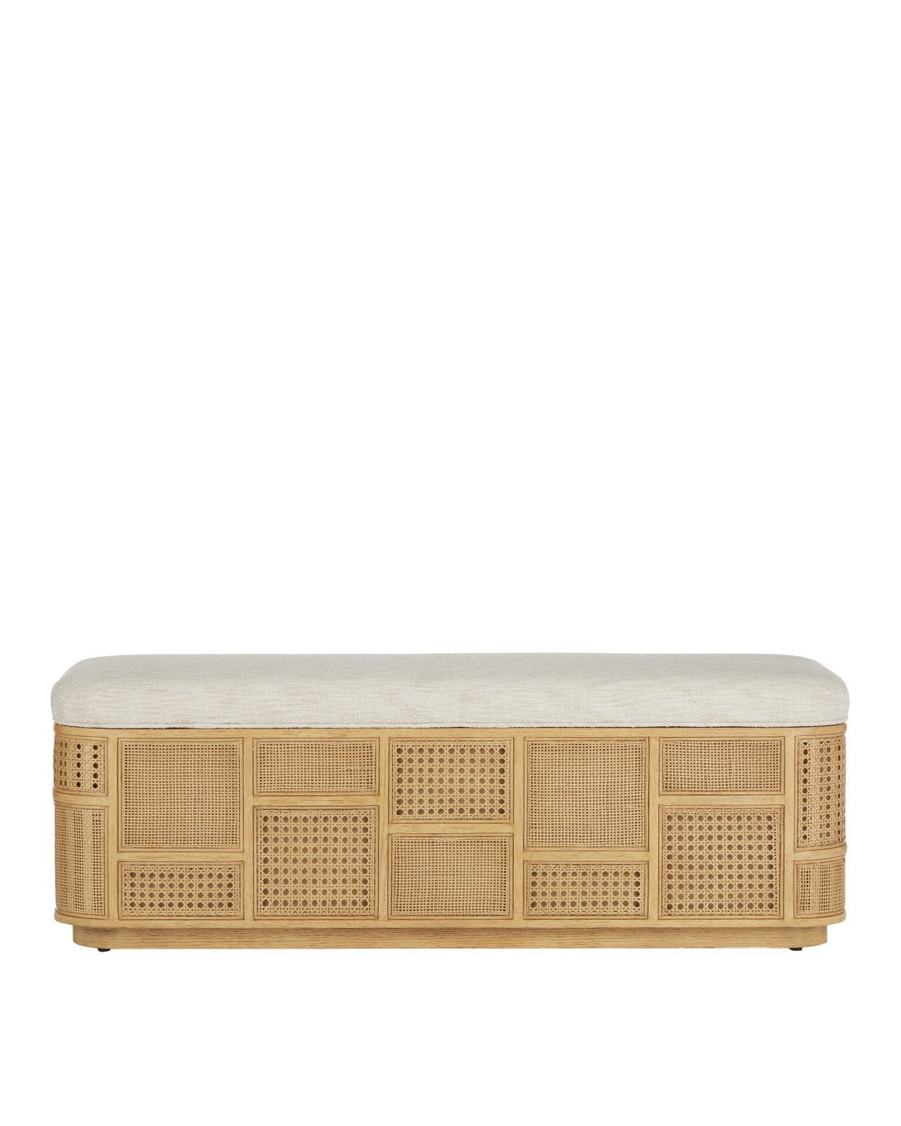 Anisa Sea Sand Storage Bench, Dunmeyer Parchment