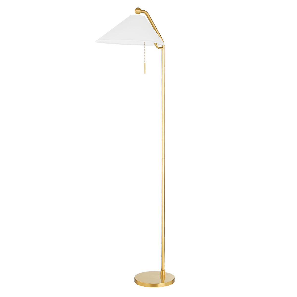 Aisa 1 Light Floor Lamp-Mitzi-HVL-HL647401-AGB-Floor LampsAged Brass-1-France and Son
