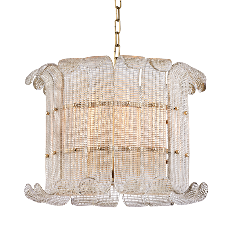 Brasher 8 Light Chandelier-Hudson Valley-HVL-2908-AGB-ChandeliersAged Brass-1-France and Son