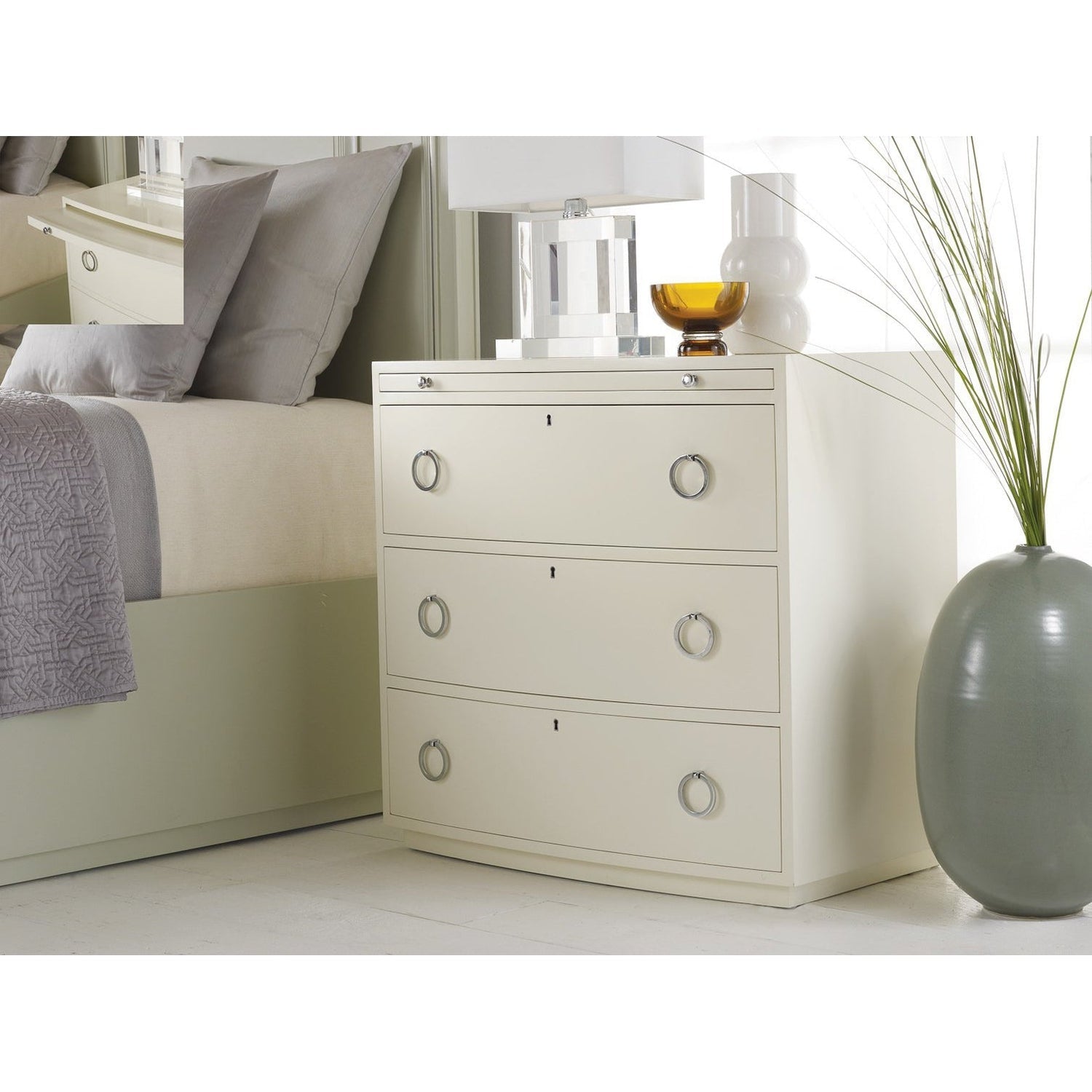 Transitions Bowfront Bedside Chest-Somerset Bay Home-SBH-SBT268-Dressers-1-France and Son