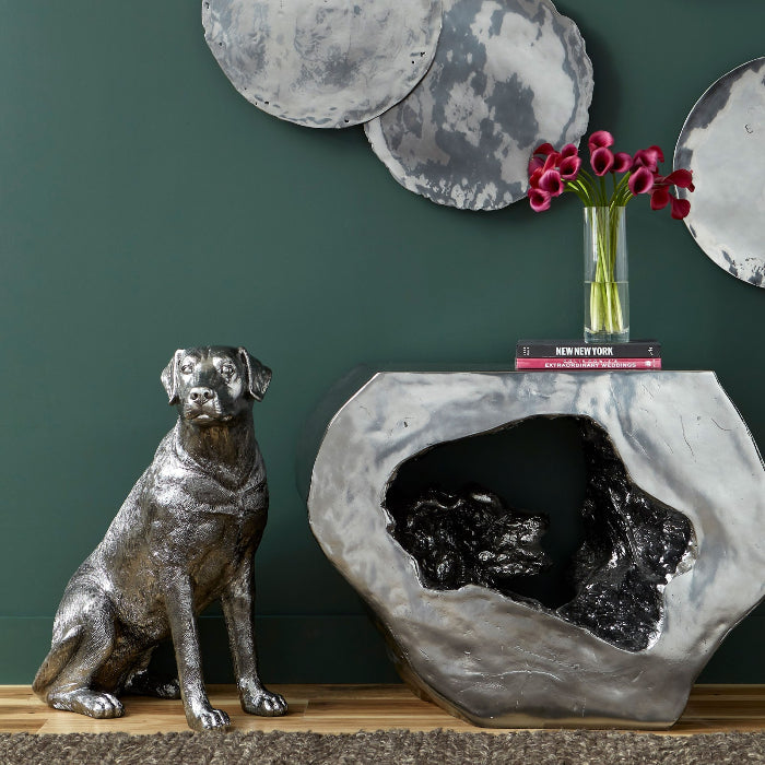 Plateada Hollow Console-Phillips Collection-PHIL-PH100755-Console TablesCopper Patina-4-France and Son