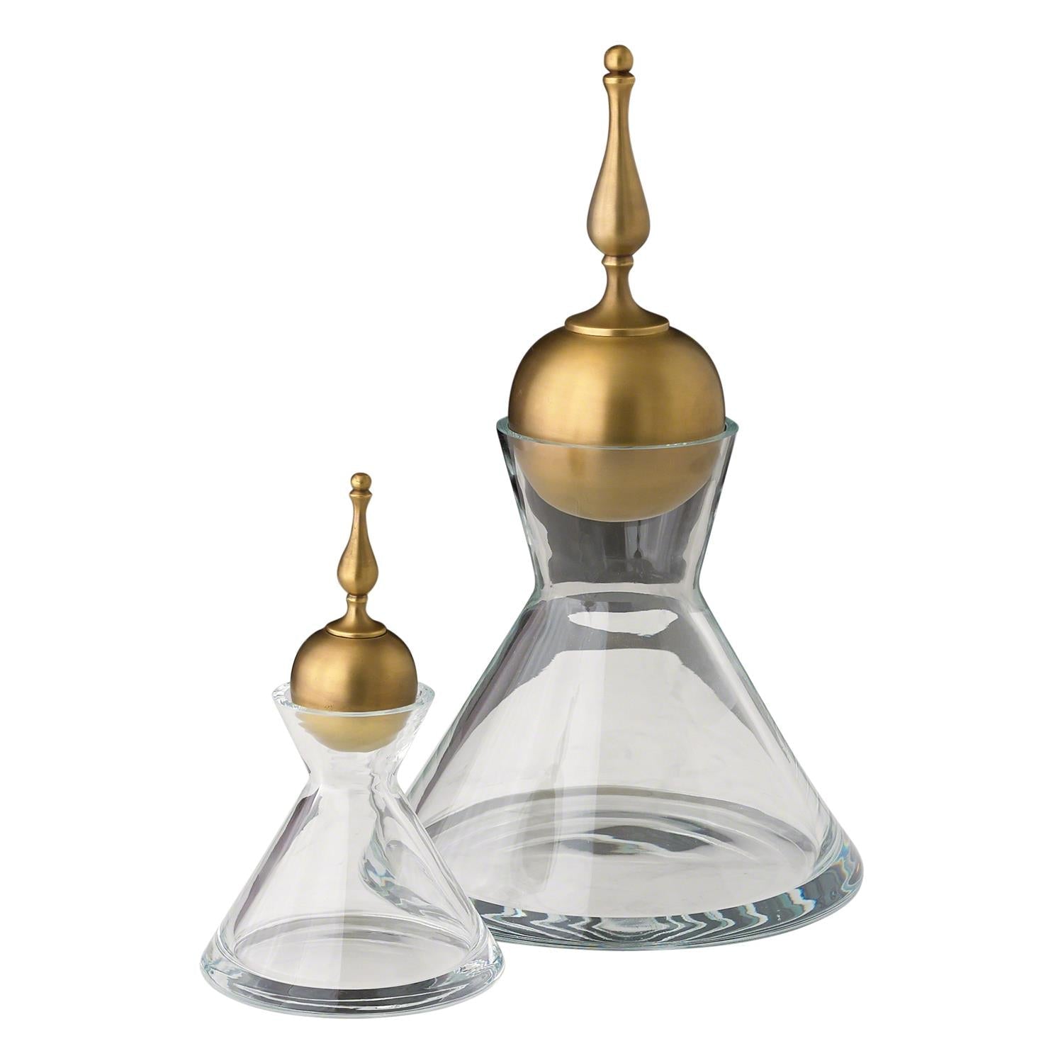 Finial Decanter-Global Views-GVSA-1.10116-Bar DecorNickel-Large-5-France and Son