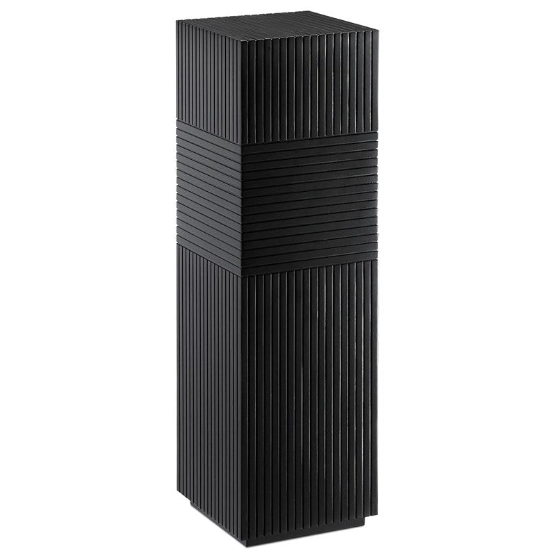 Odense Black Pedestal-Currey-STOCKR-CURY-1000-0051-Side Tables-1-France and Son