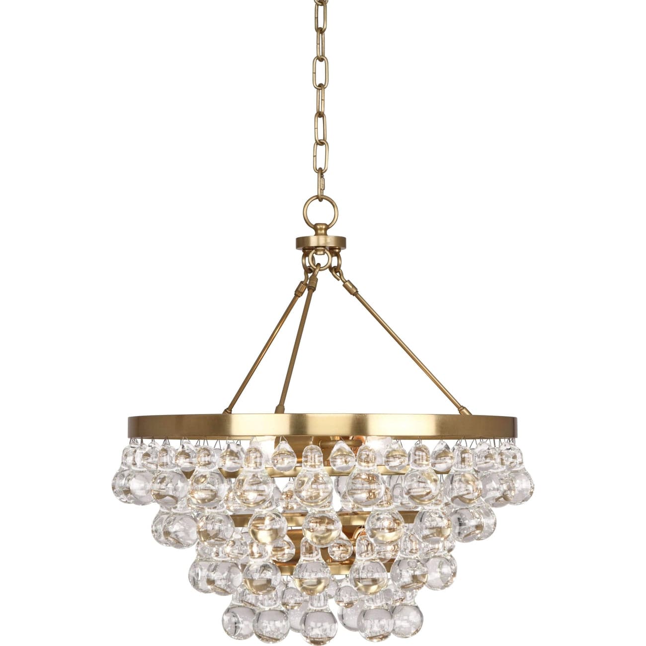 Bling 4 Light Chandelier-Robert Abbey Fine Lighting-ABBEY-1000-ChandeliersAntique Brass-1-France and Son