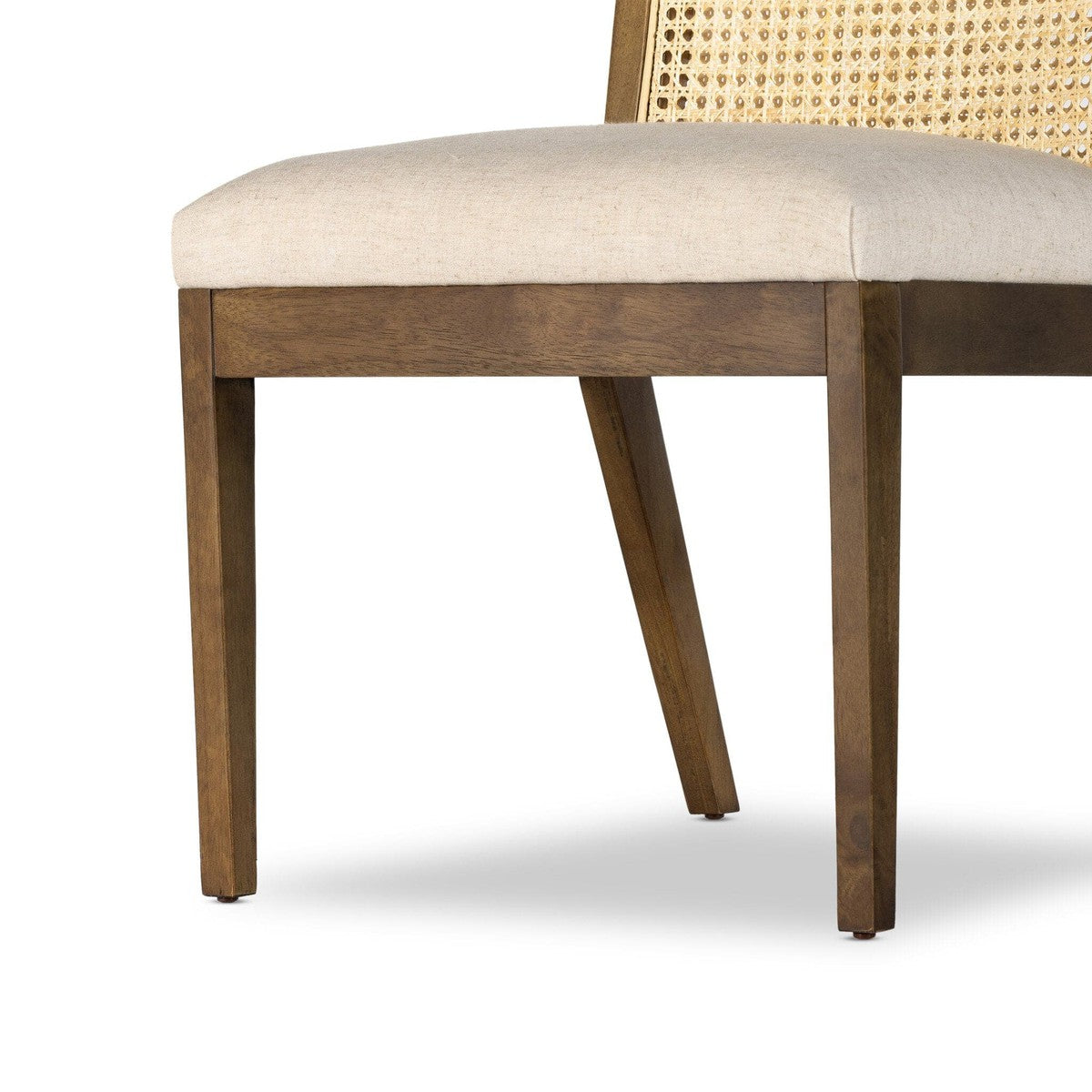 Antonia Cane Armless Dining Chair - Toasted Savile Flax