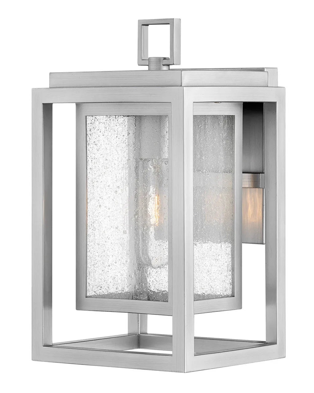 Outdoor Republic - Small Wall Mount Lantern-Hinkley Lighting-HINKLEY-1000SI-LL-Outdoor Wall SconcesSatin Nickel-LED-3-France and Son