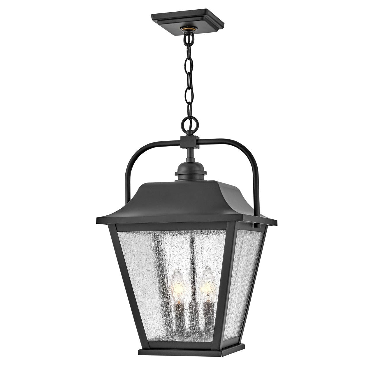 Outdoor Kingston - Medium Hanging Lantern-Hinkley Lighting-HINKLEY-10012BK-Outdoor Post Lanterns-1-France and Son