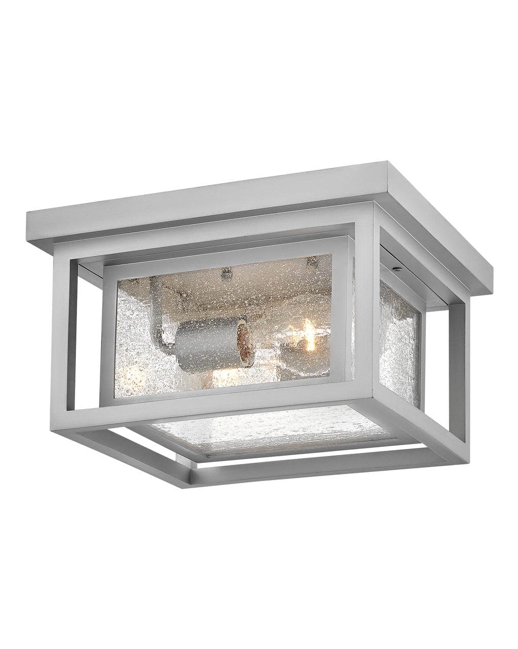 Outdoor Republic - Medium Flush Mount-Hinkley Lighting-HINKLEY-1003SI-Outdoor Flush MountsSatin Nickel-3-France and Son