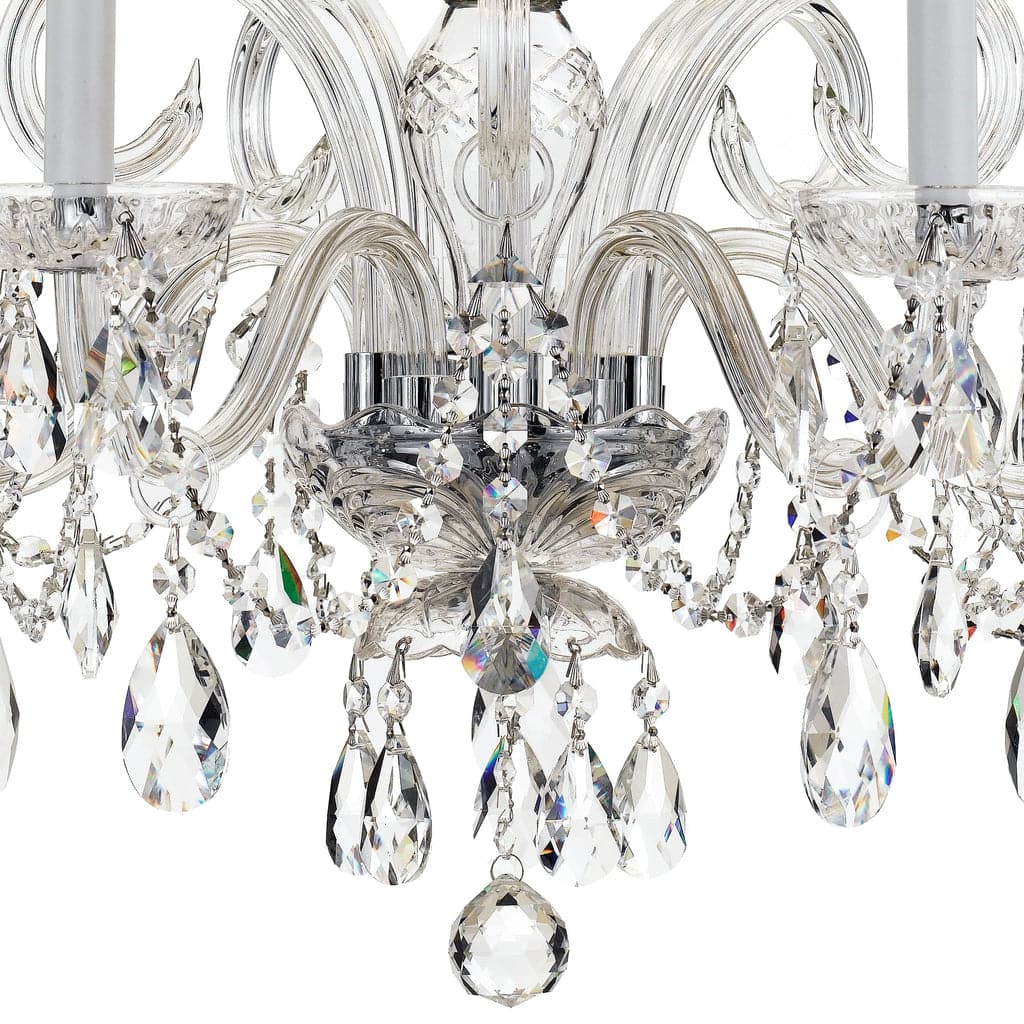 Traditional Crystal 5 Light Hand Cut Crystal Polished Chrome Chandelier-Crystorama Lighting Company-CRYSTO-1005-CH-CL-MWP-Chandeliers-2-France and Son