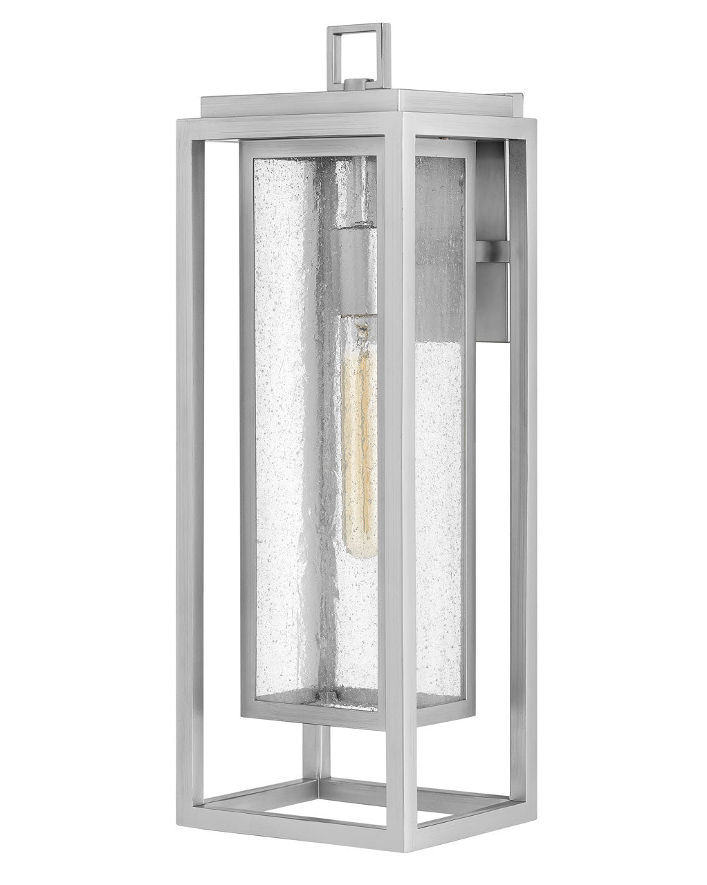 Outdoor Republic Large Wall Mount Lantern-Hinkley Lighting-HINKLEY-1005SI-LL-Wall LightingSatin Nickel-3-France and Son