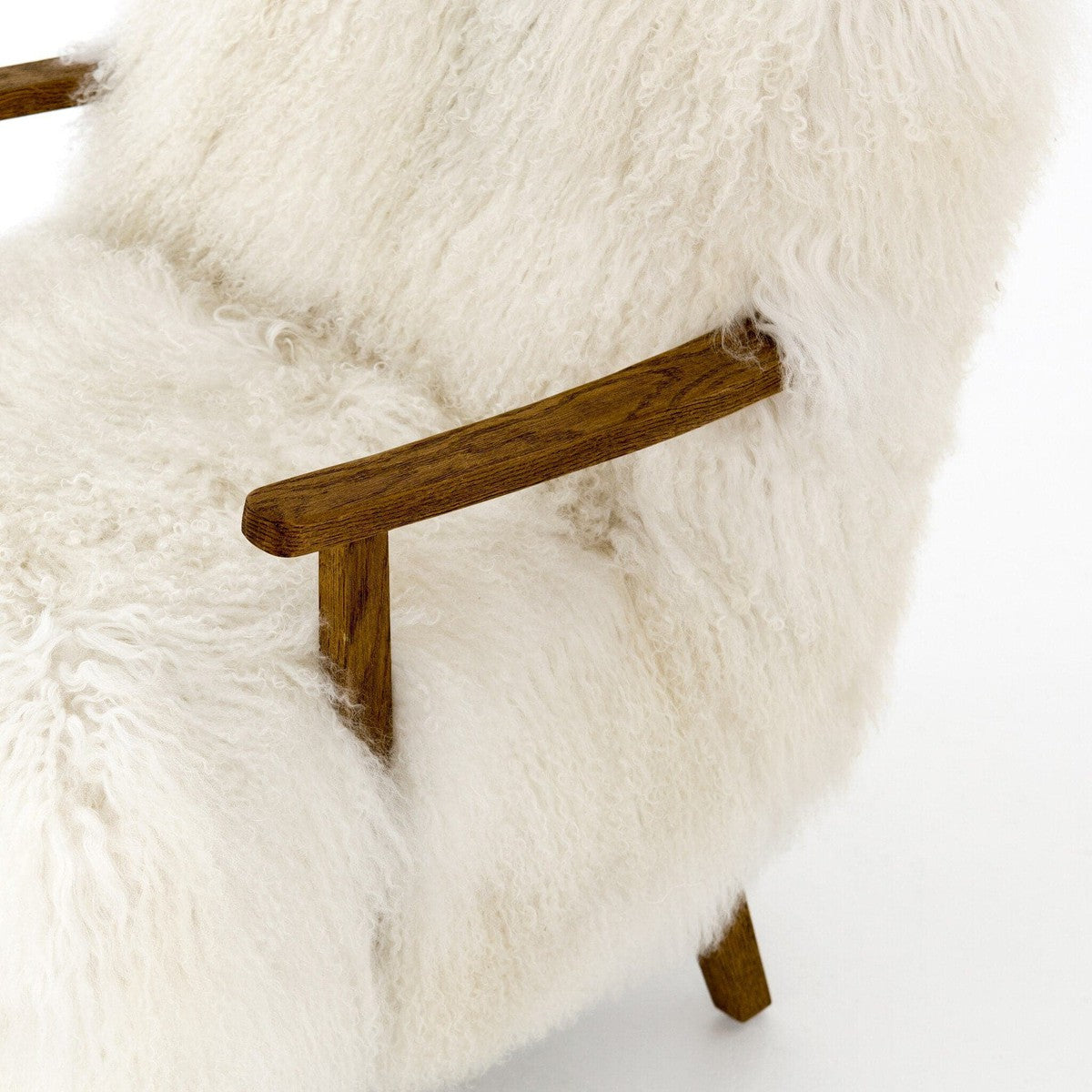 Ashland Armchair - Mongolia Cream Fur