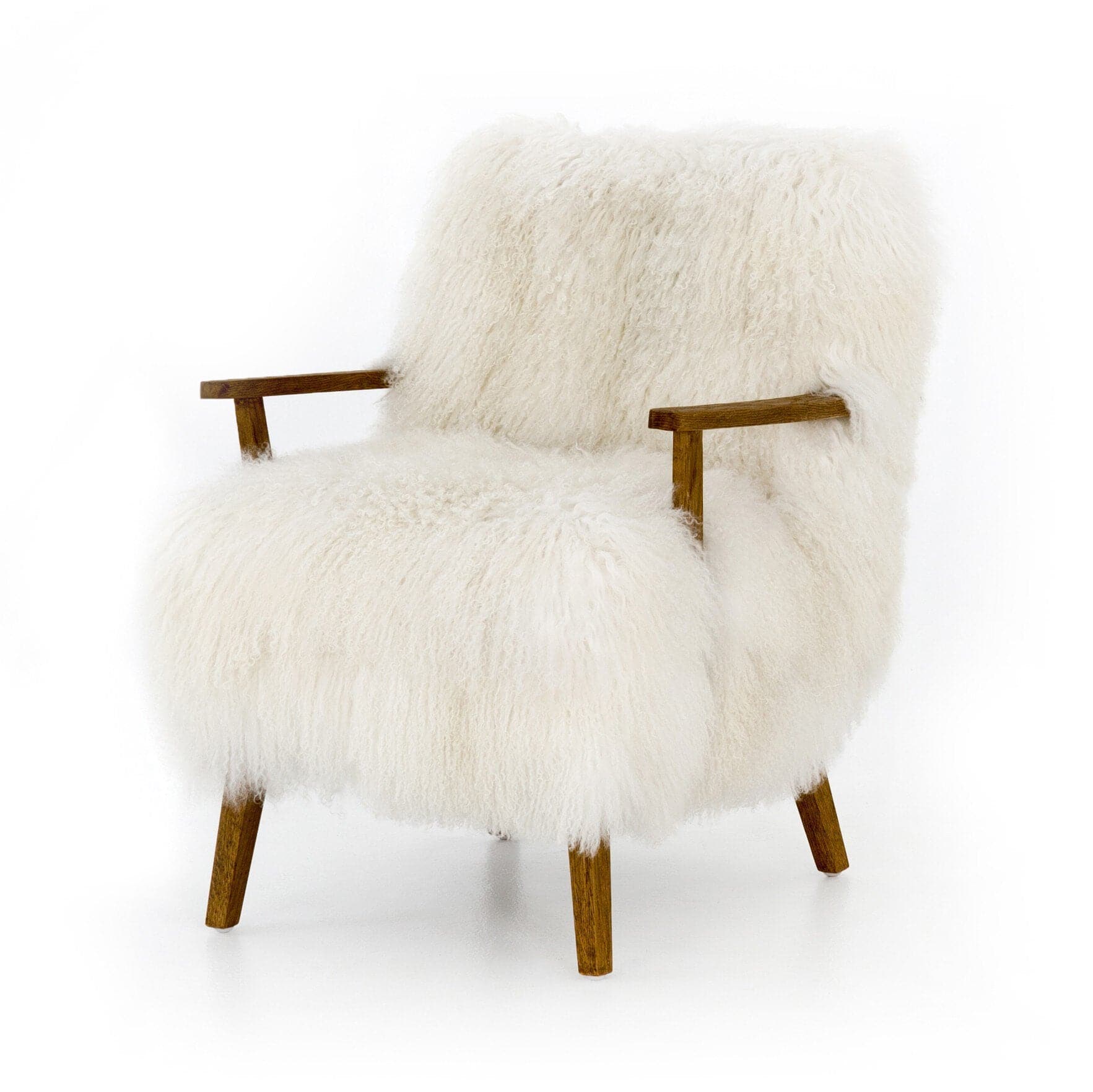 Ashland Armchair - Mongolia Cream Fur