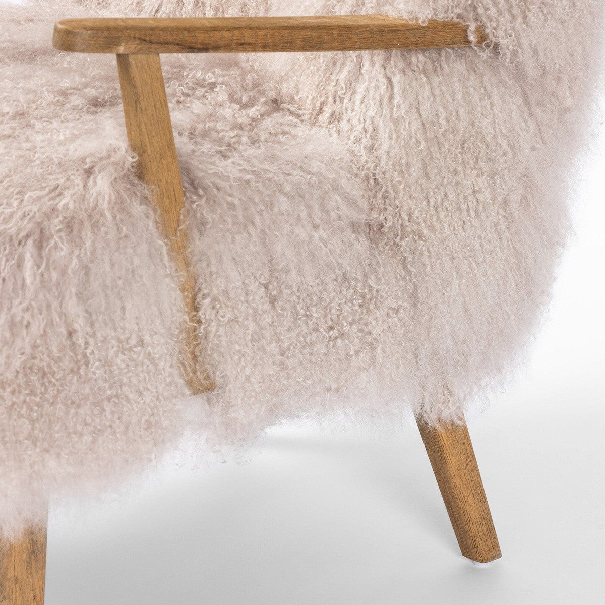 Ashland Armchair - Taupe Mongolian Fur