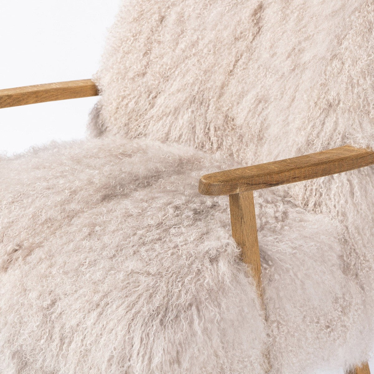 Ashland Armchair - Taupe Mongolian Fur