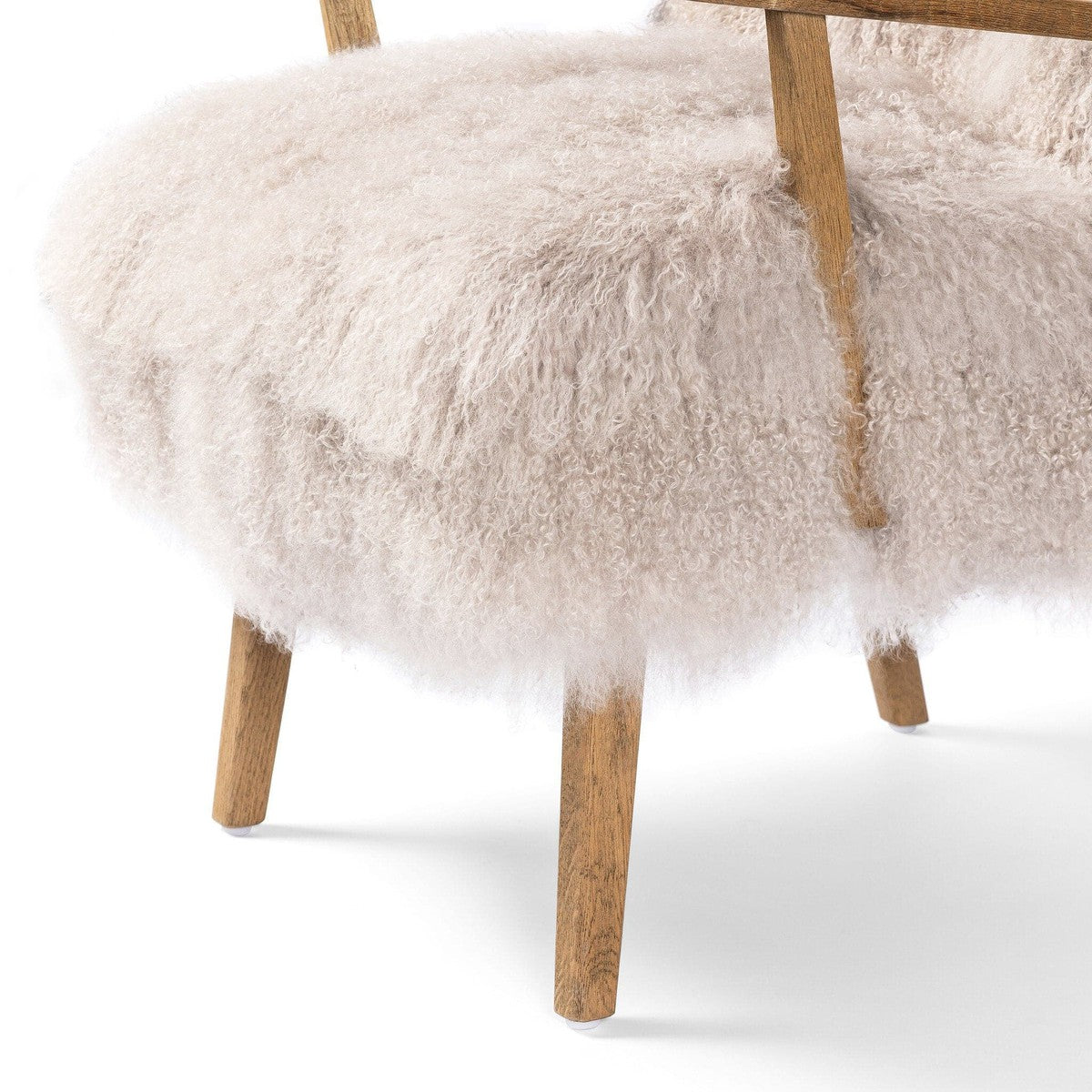 Ashland Armchair - Taupe Mongolian Fur