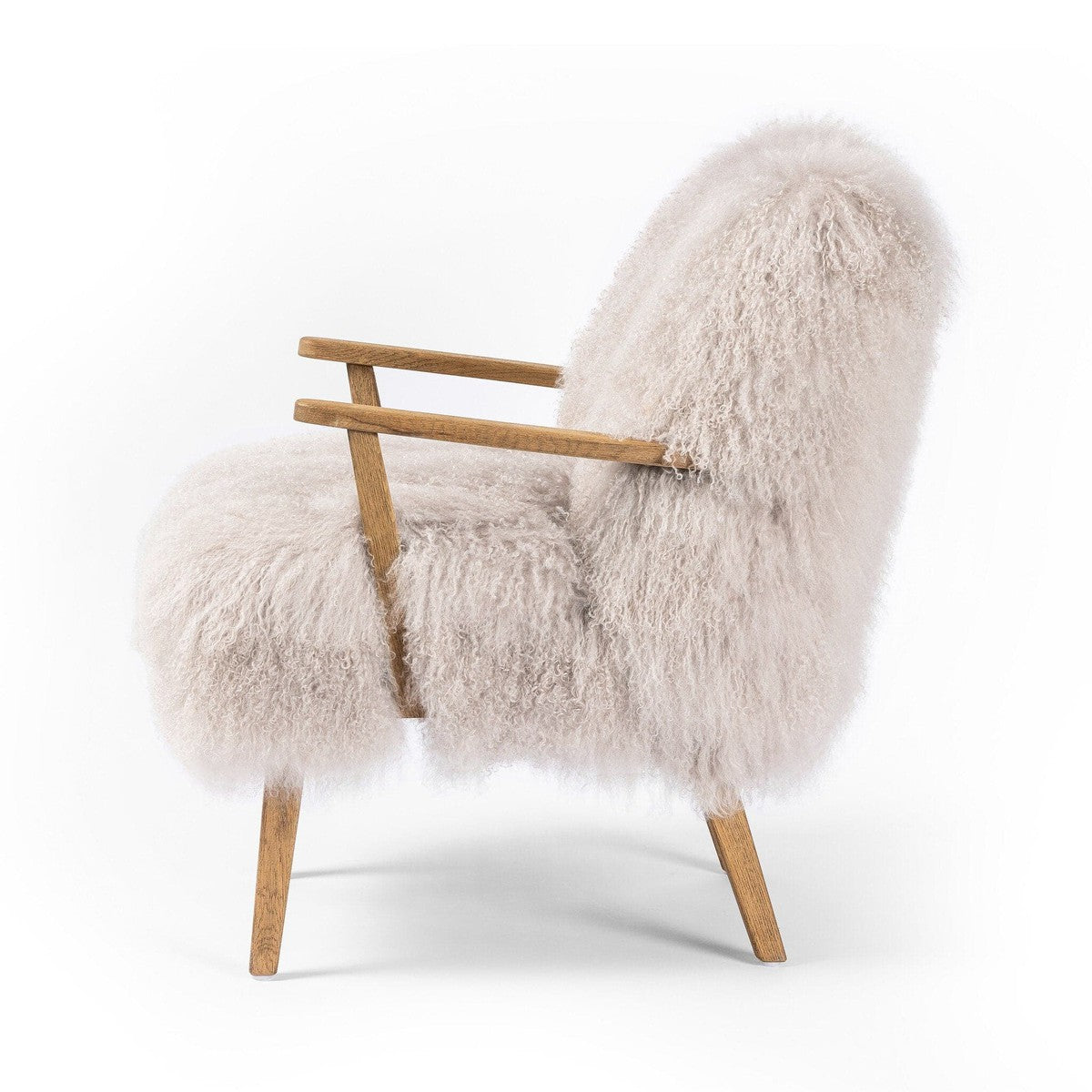 Ashland Armchair - Taupe Mongolian Fur