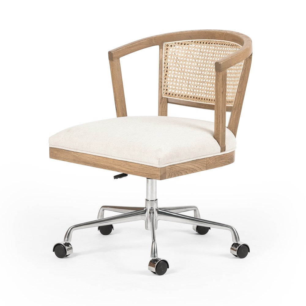 Alexa Desk Chair-Four Hands-FH-101047-005-Task ChairsLight Honey-11-France and Son