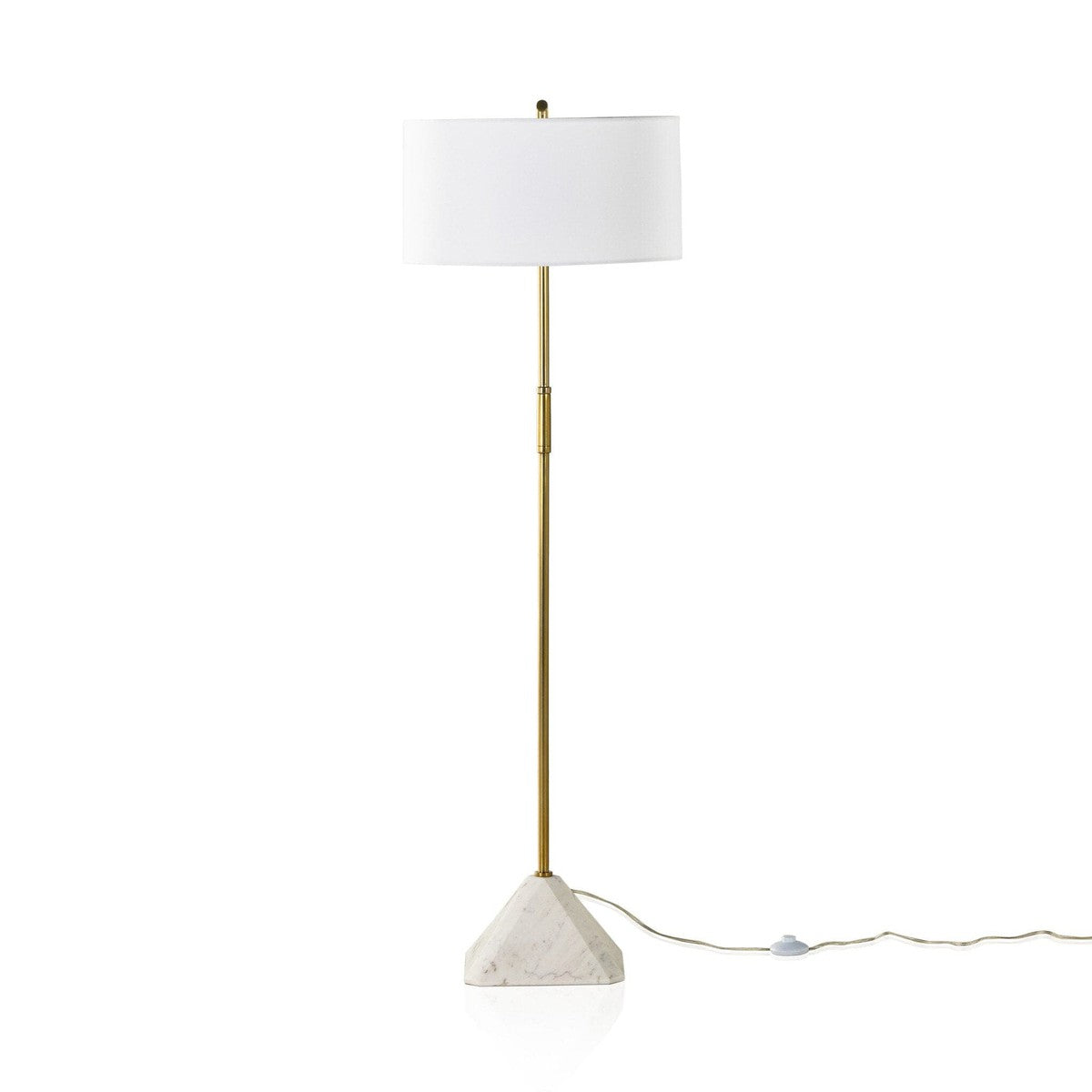 Hartford Floor Lamp - White Marble