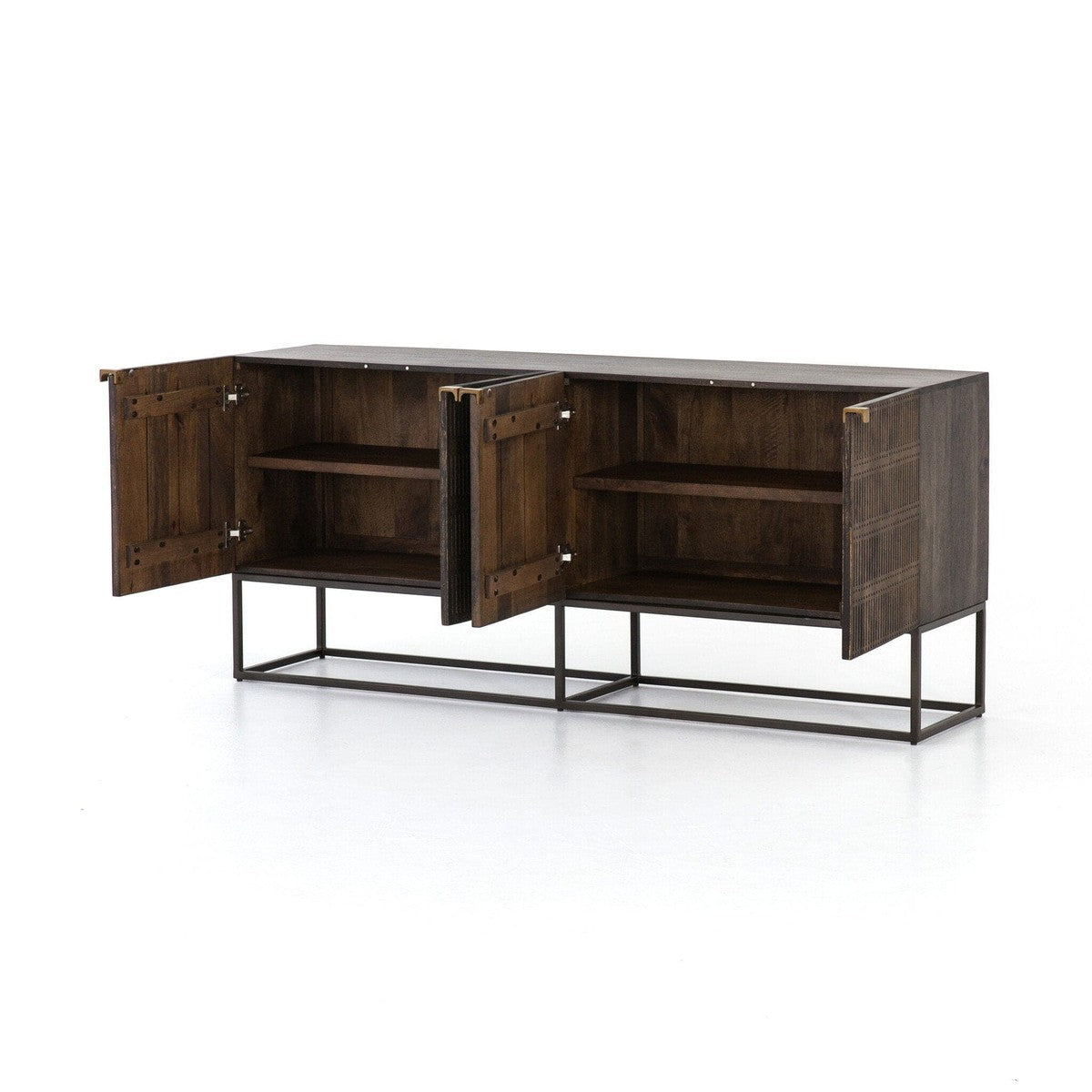 Kelby Sideboard -Carved Vintage Brown