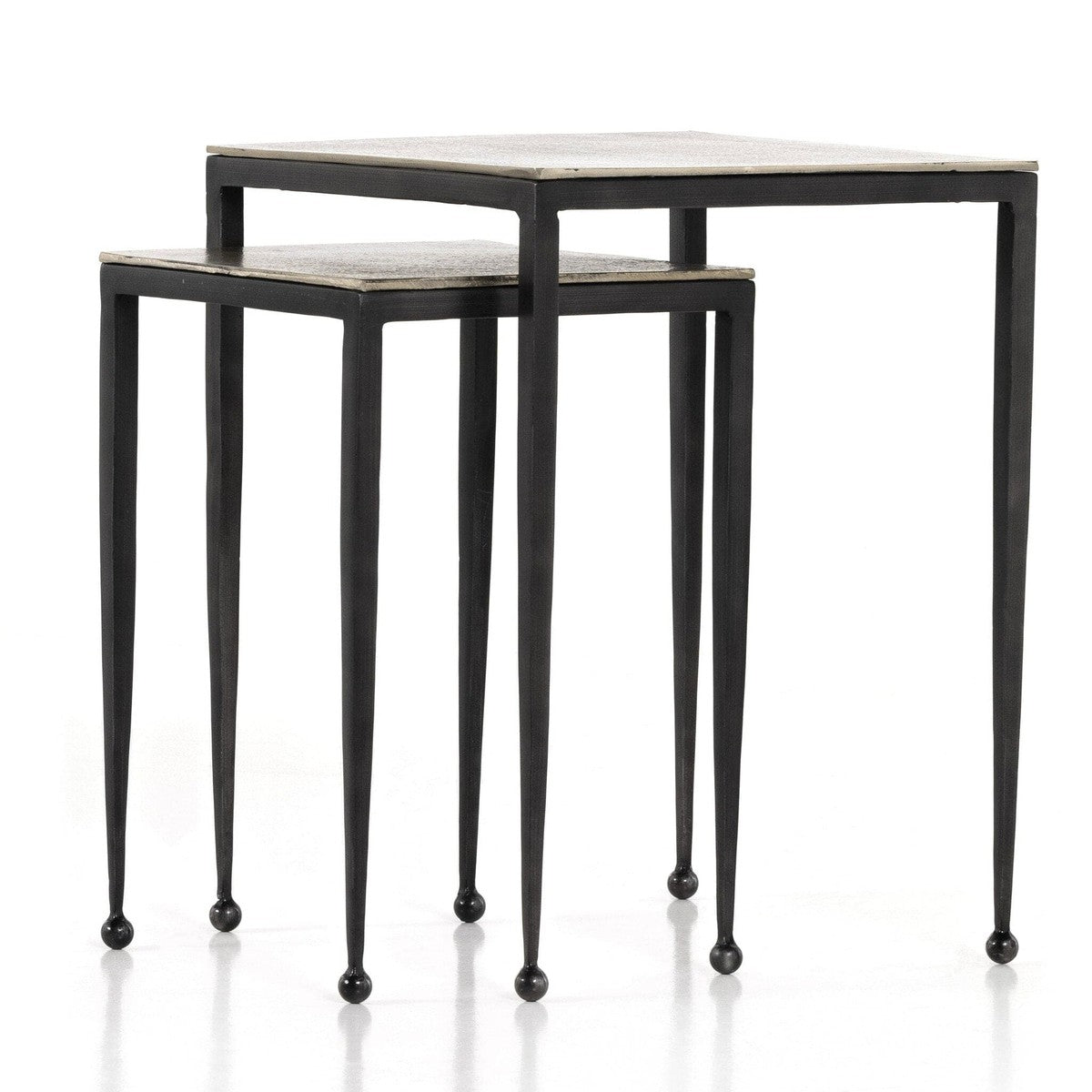 Dalston Nesting End Table - Raw Antique Nickel