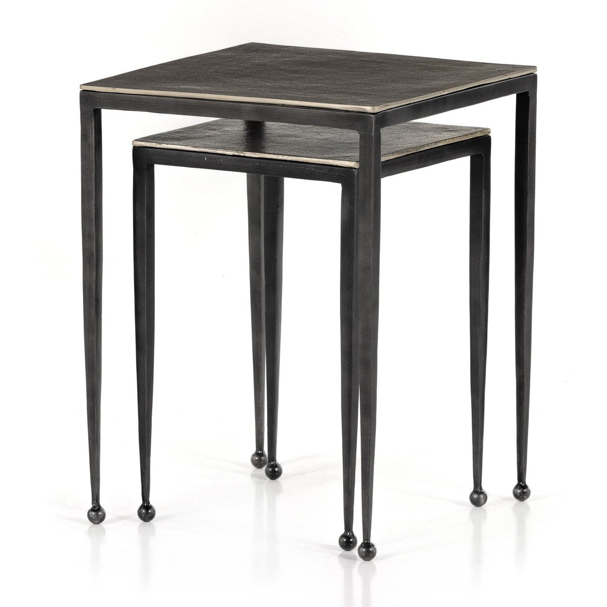 Dalston Nesting End Table - Raw Antique Nickel