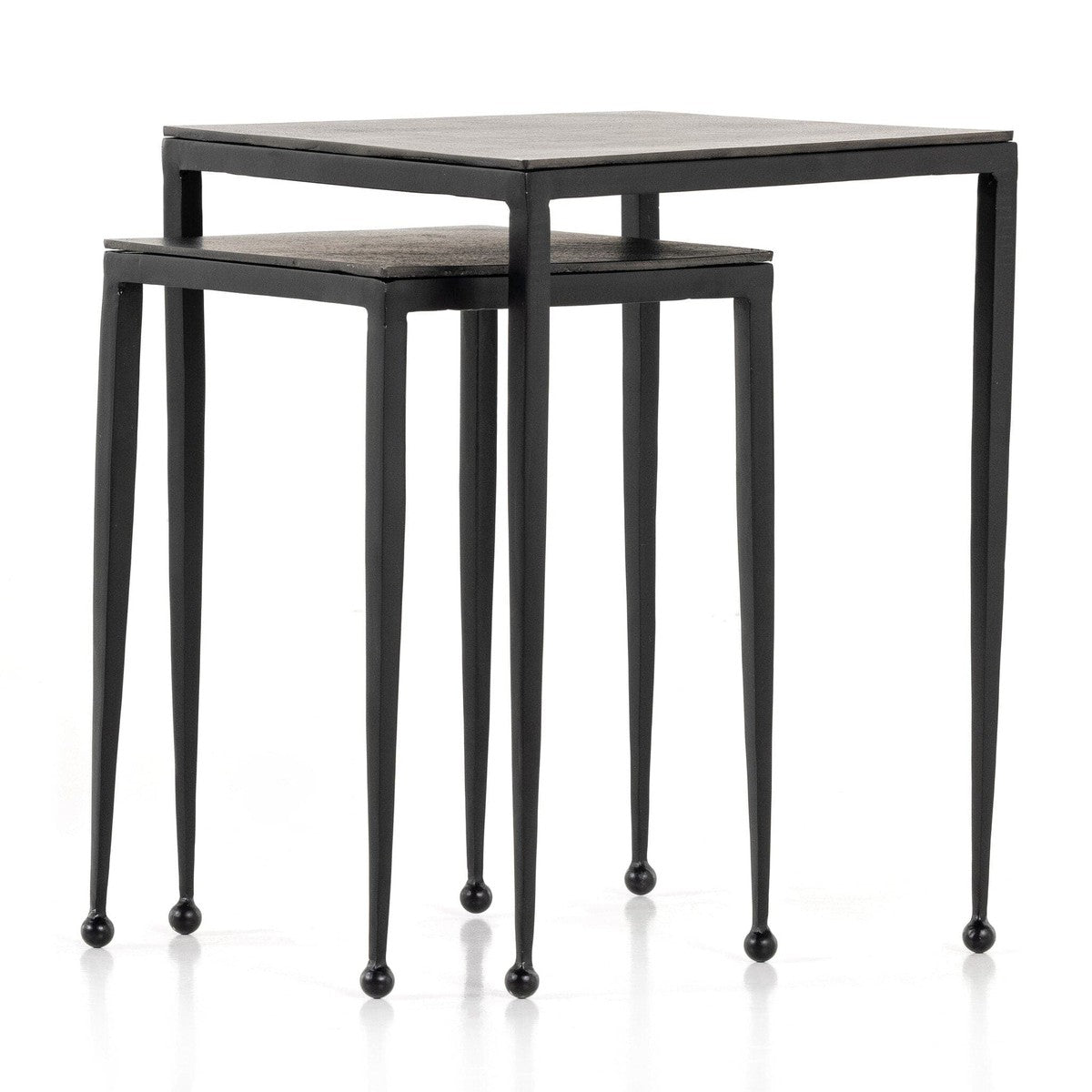 Dalston Nesting End Table - Raw Black