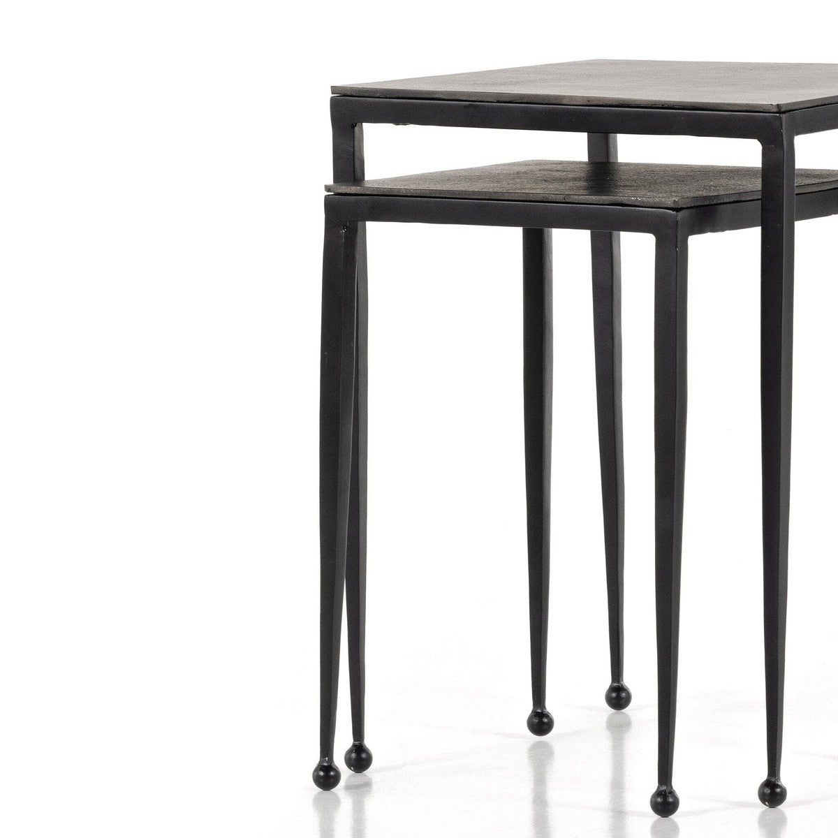 Dalston Nesting End Table - Raw Black