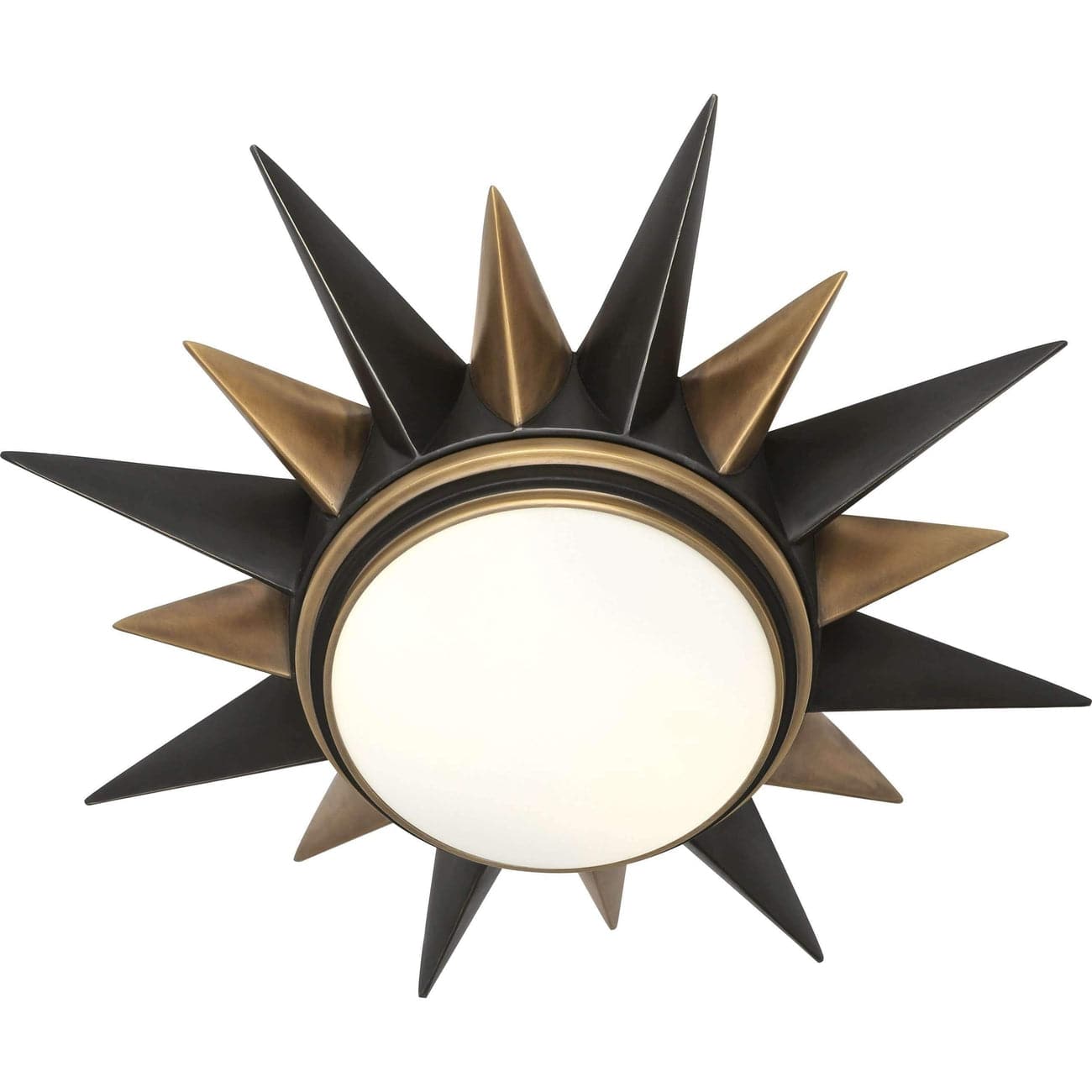 Cosmos Flushmount-Robert Abbey Fine Lighting-ABBEY-1017-Flush MountsWarm Brass-1-France and Son