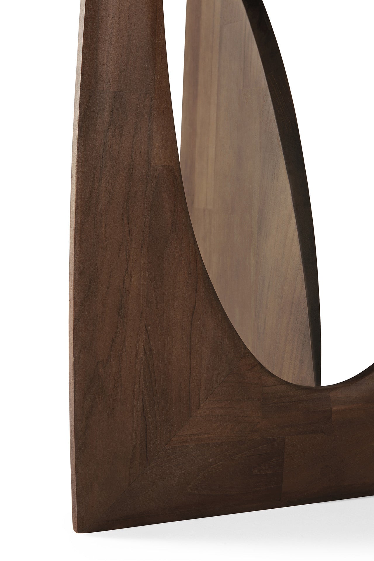 Geometric Side Table - Brown