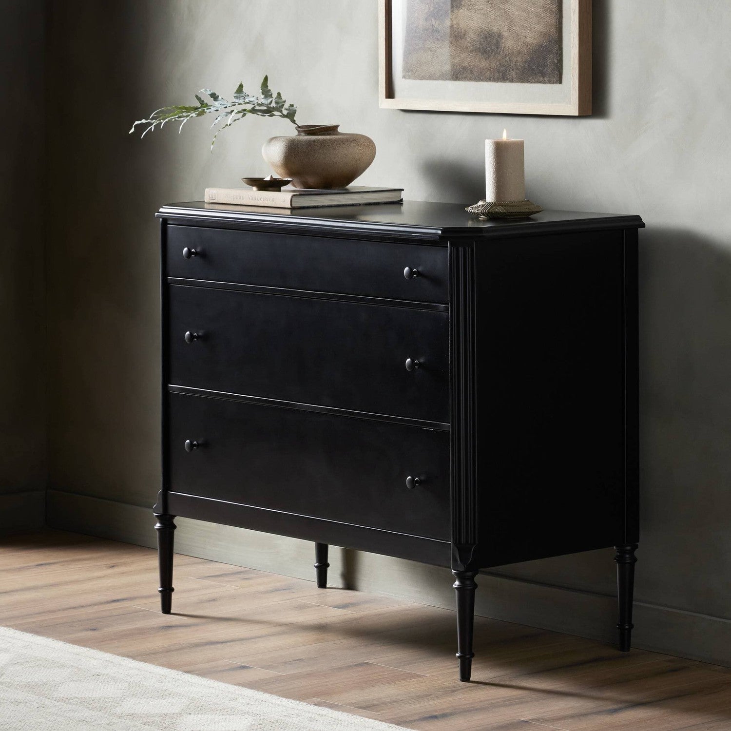 Lendon 3 Drawer Dresser - Black