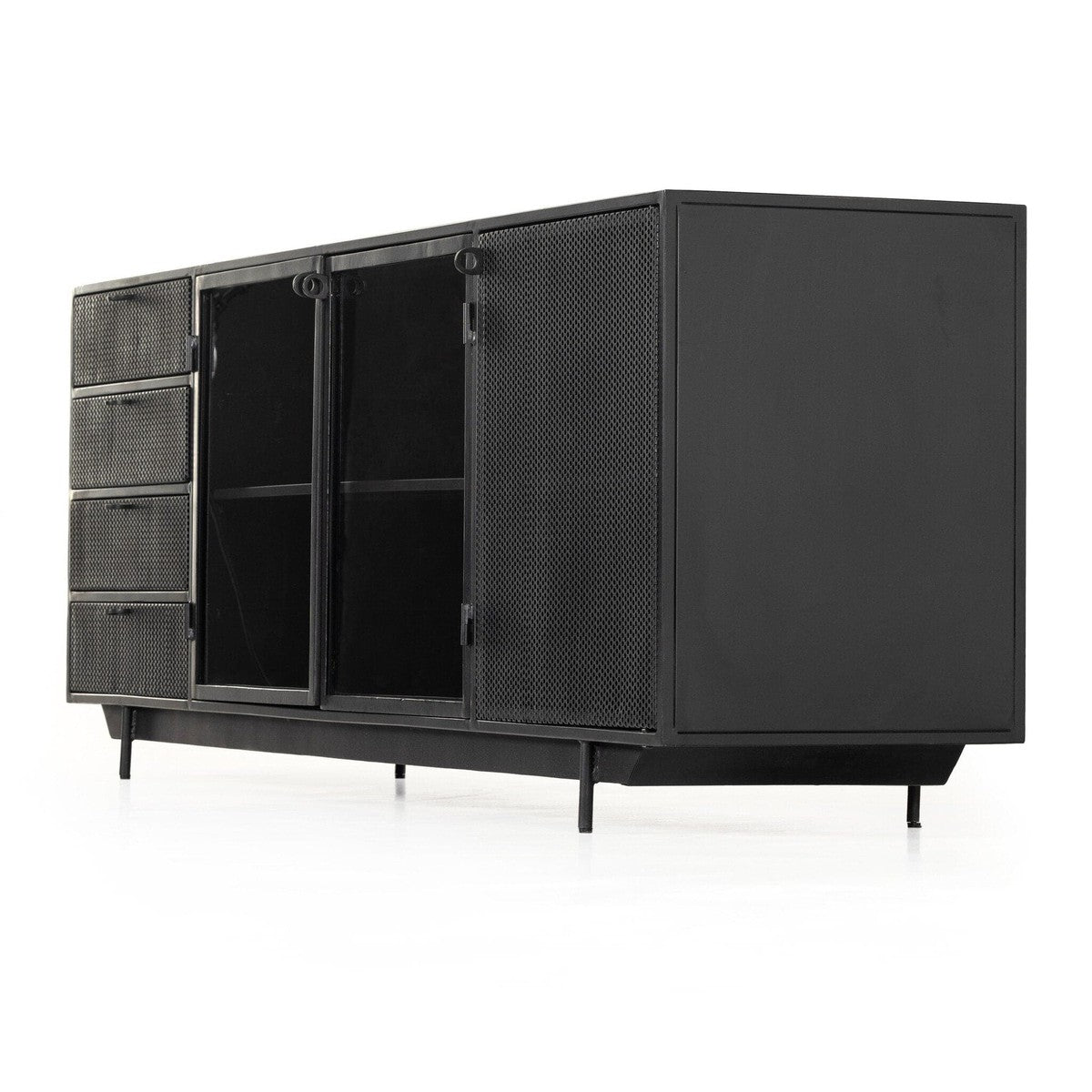 Hendrick Media Console - Perforated Black