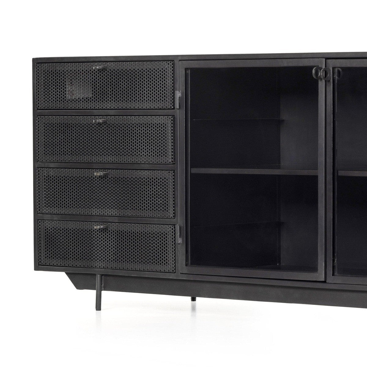 Hendrick Media Console - Perforated Black