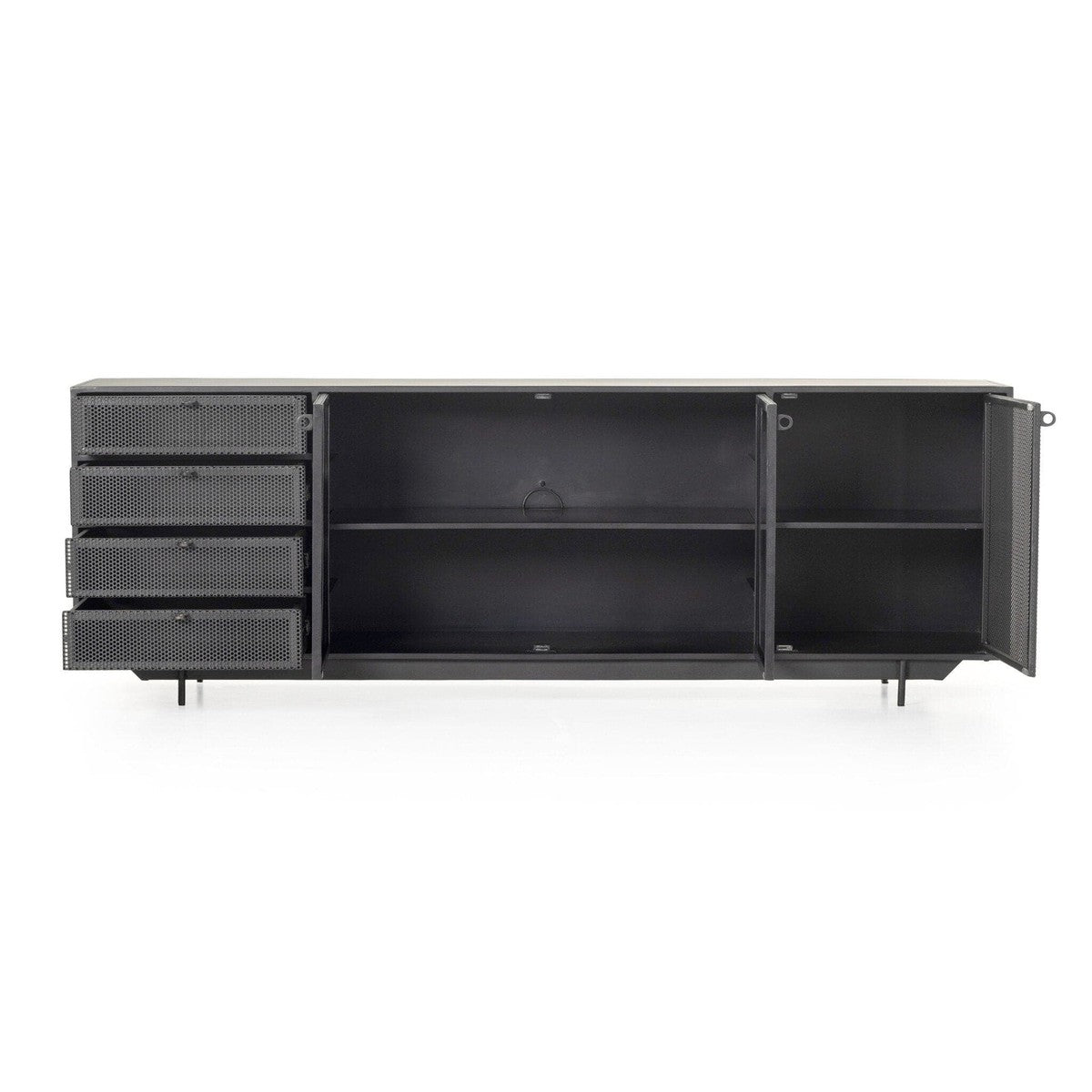 Hendrick Media Console - Perforated Black