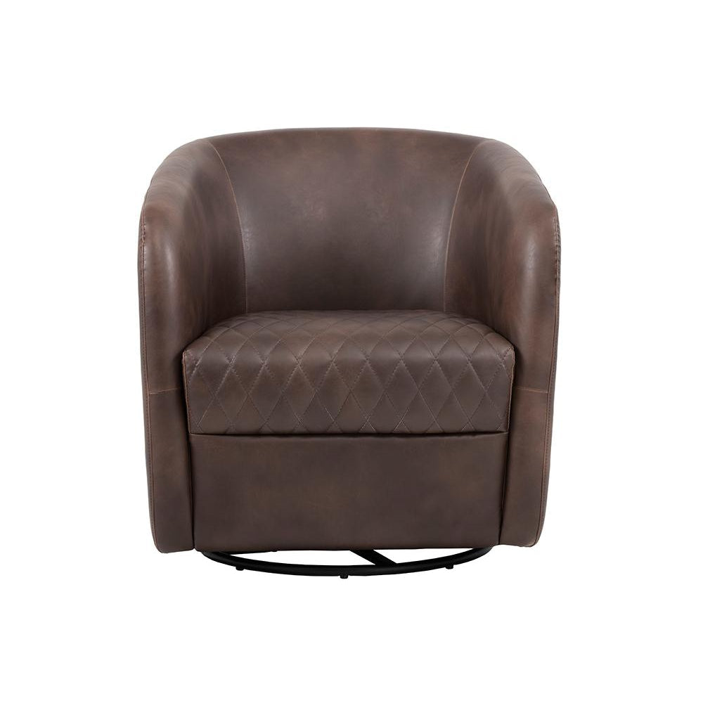 Dax Swivel Club Chair-Sunpan-SUNPAN-102260-Lounge ChairsBlack-6-France and Son