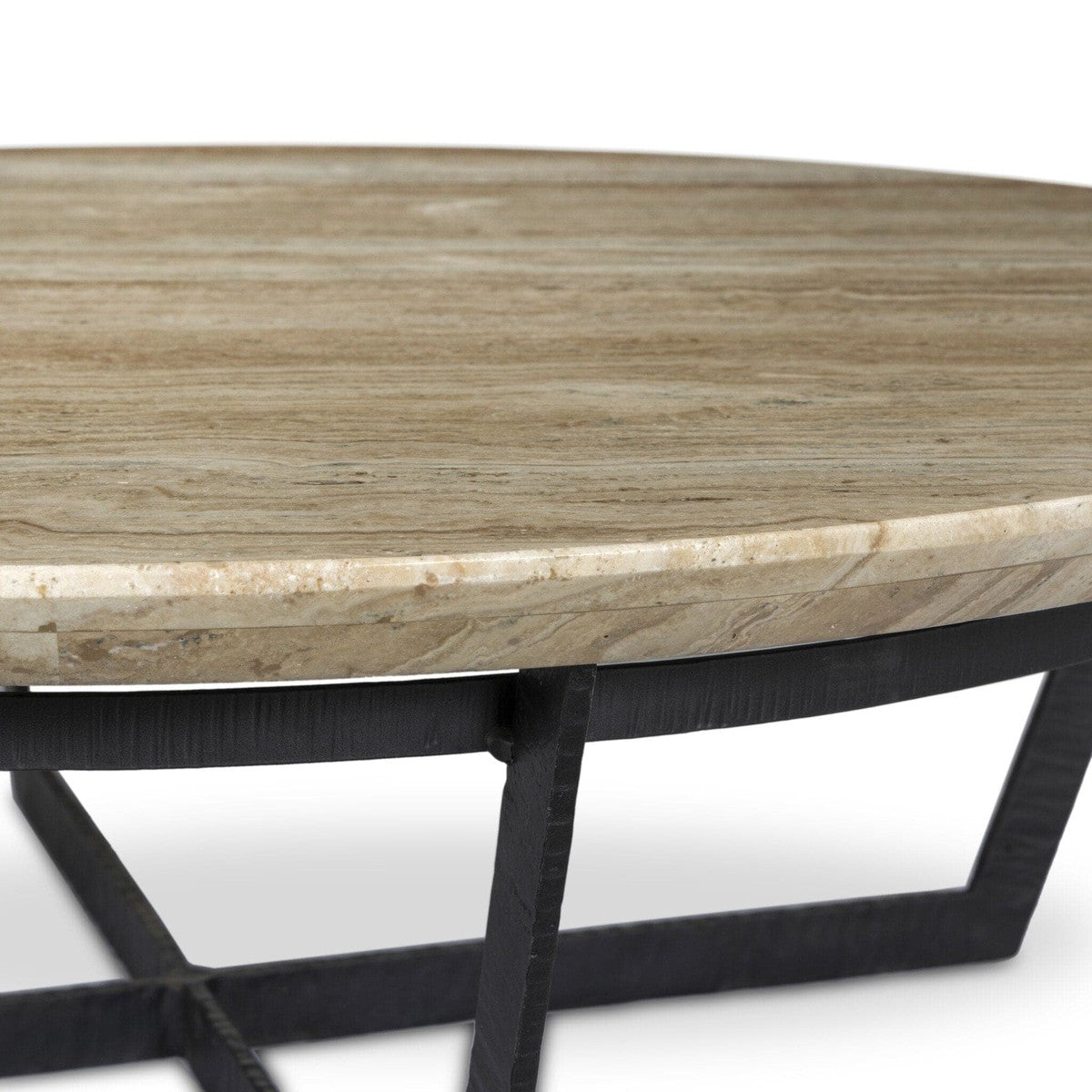 Felix Round Coffee Table - Travertine