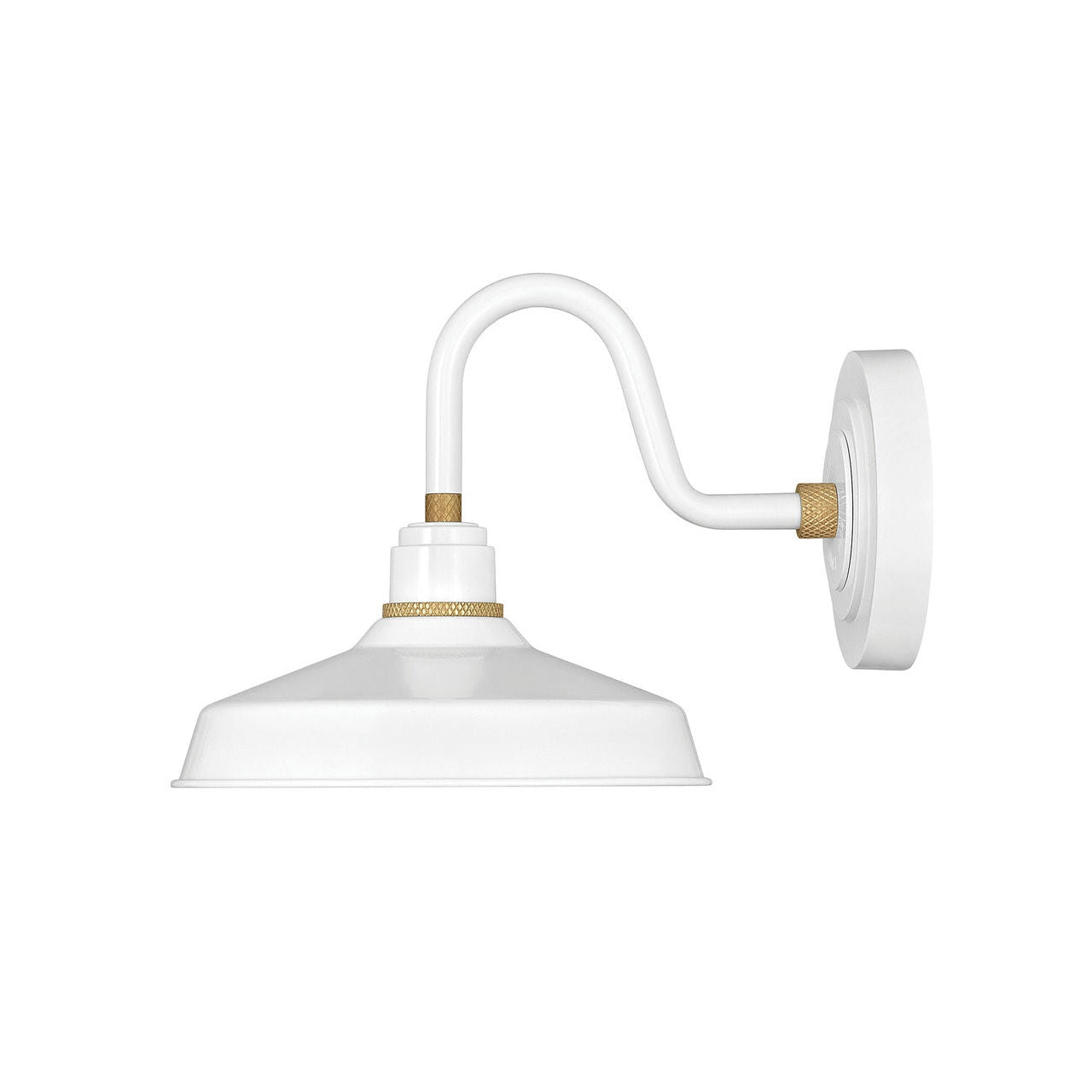 Outdoor Foundry Classic Small Gooseneck Barn Light-Hinkley Lighting-HINKLEY-10231GW-1-Wall LightingGloss White-1-France and Son