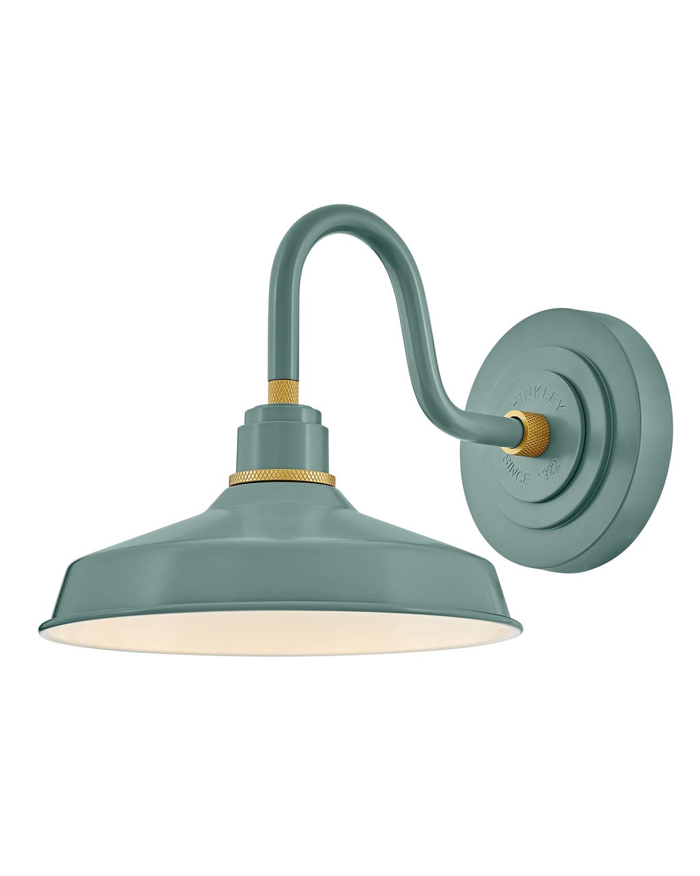 Outdoor Foundry Classic Small Gooseneck Barn Light-Hinkley Lighting-HINKLEY-10231SGN-Wall LightingSage Green-4-France and Son