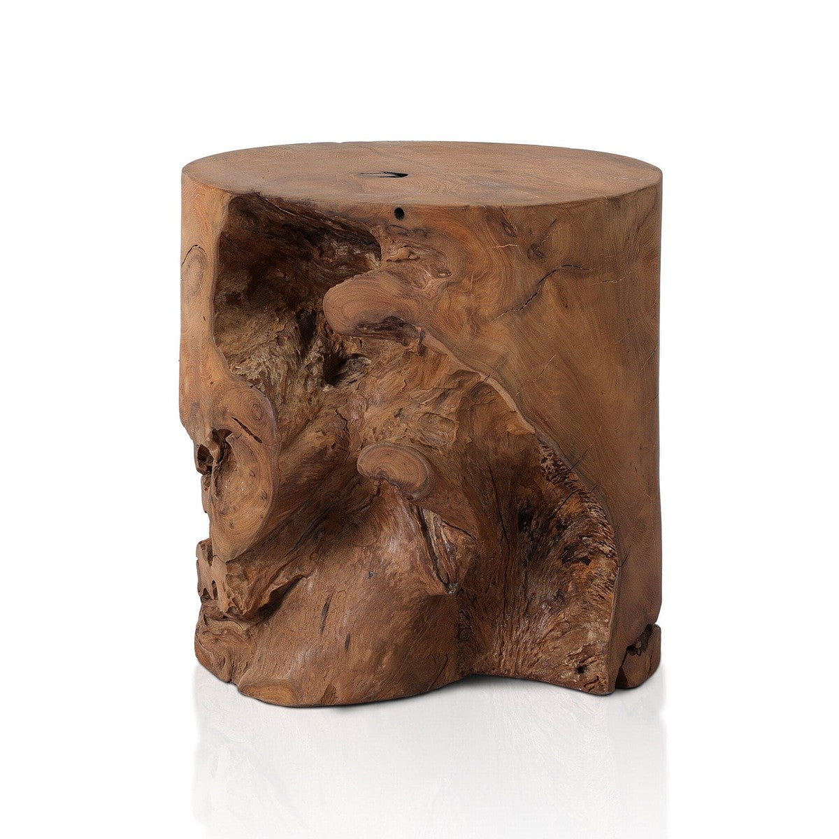 Teak Stool - Aged Natural Teak