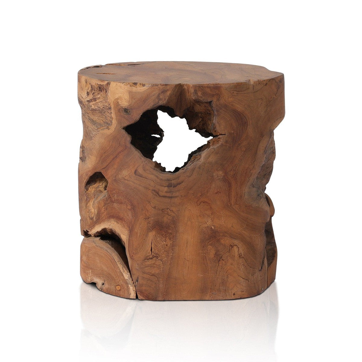 Teak Stool - Aged Natural Teak