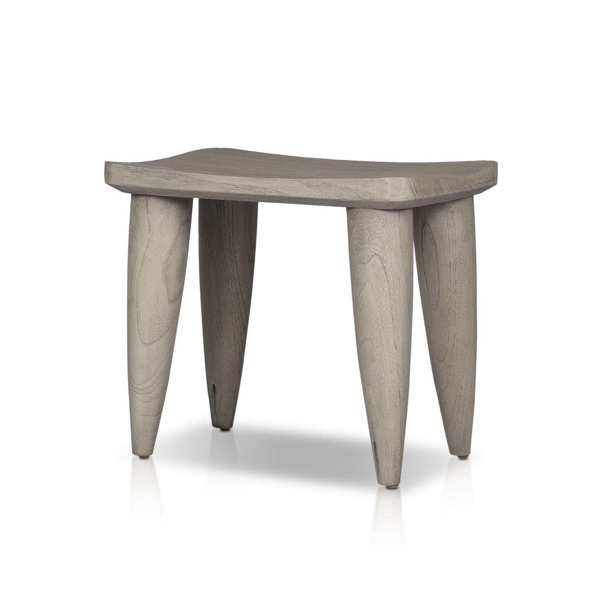 Zuri Outdoor Stool - Weathered Grey Teak