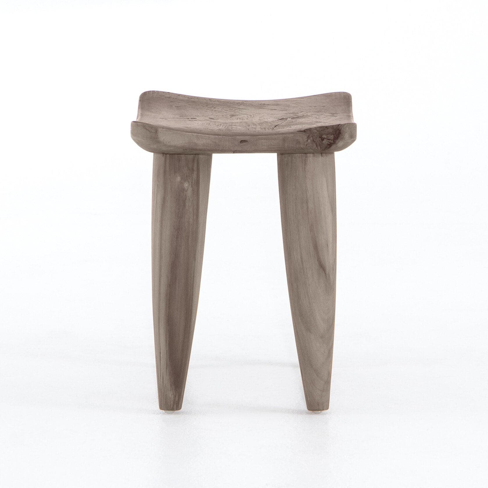 Zuri Outdoor Stool - Weathered Grey Teak