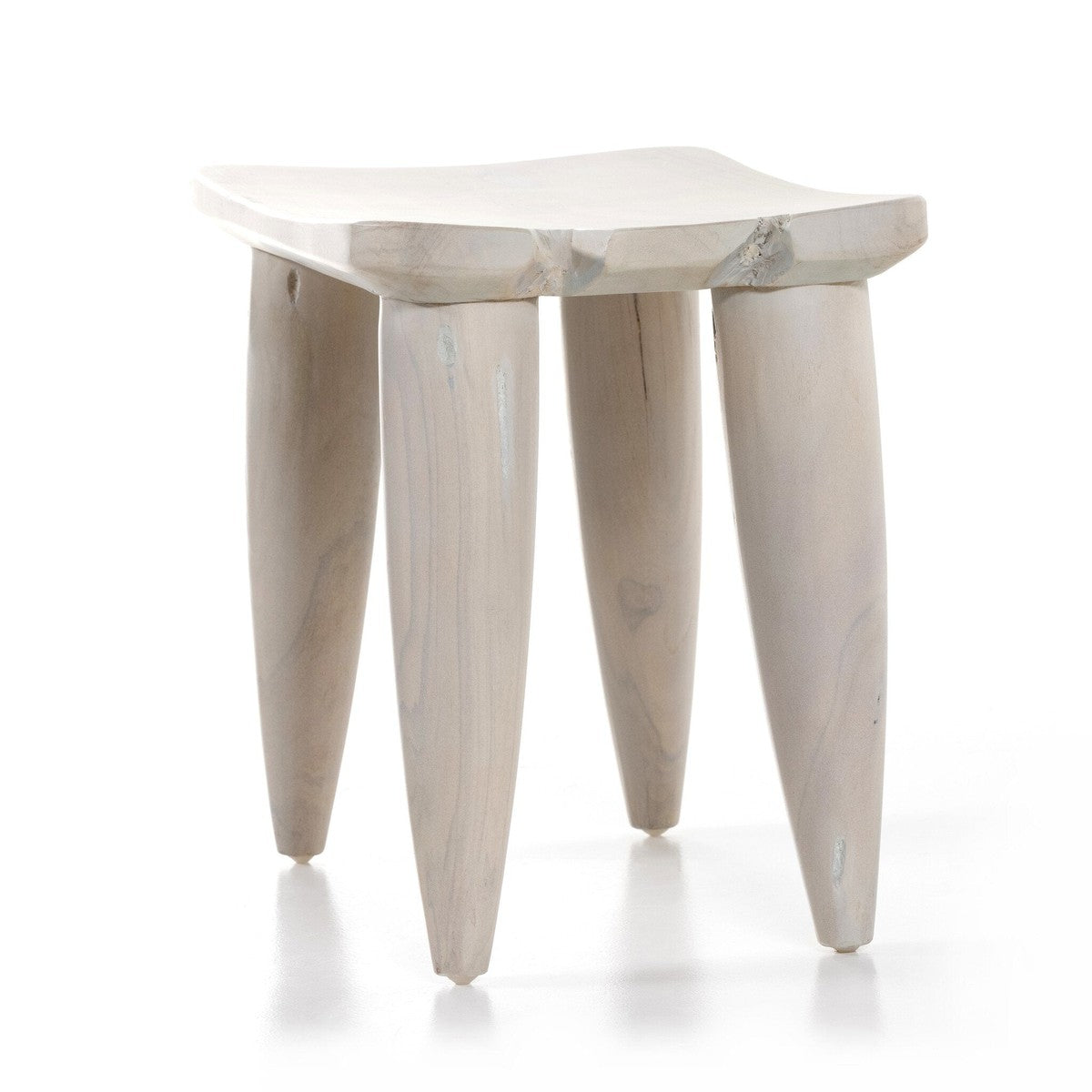 Zuri Outdoor Stool - Ivory Teak