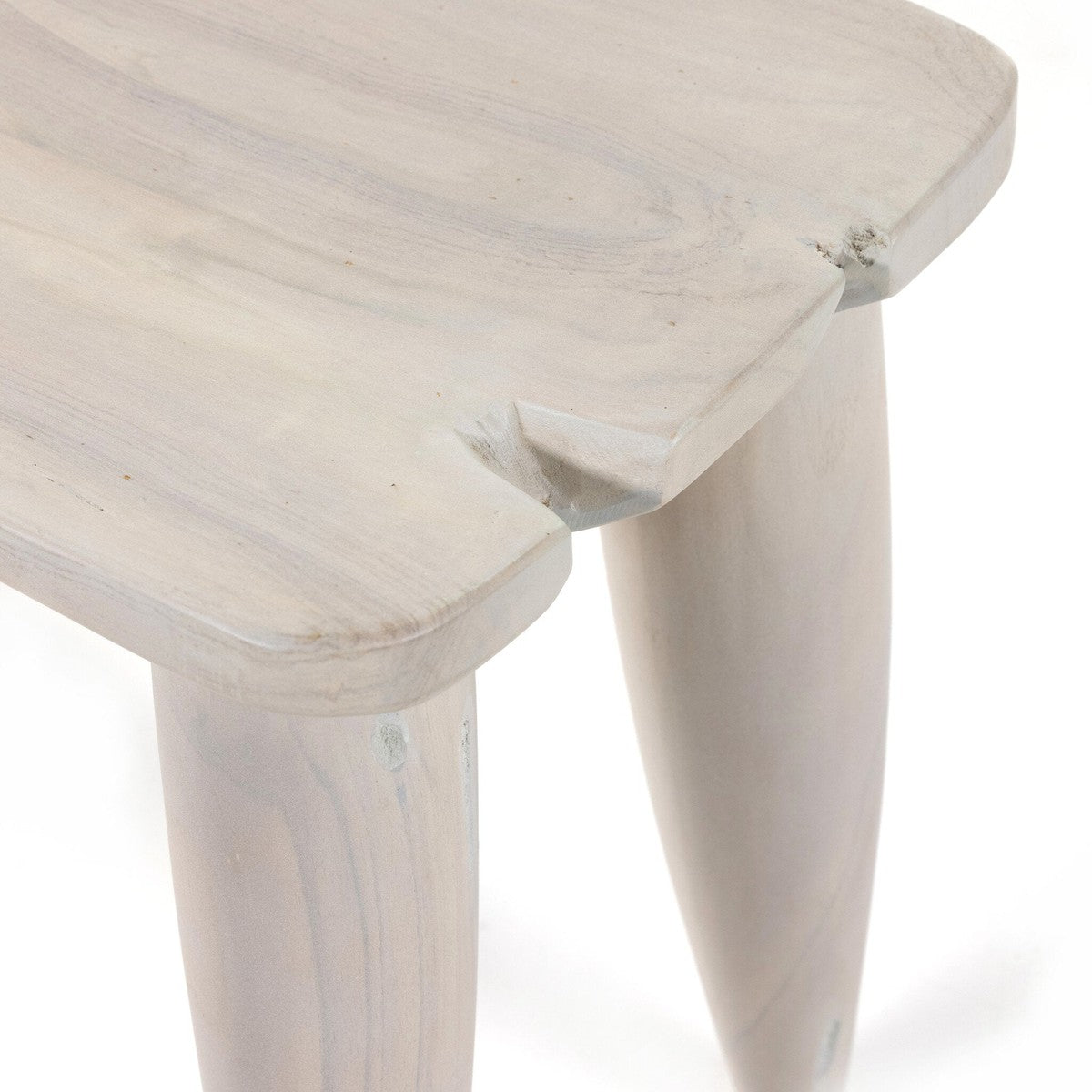 Zuri Outdoor Stool - Ivory Teak