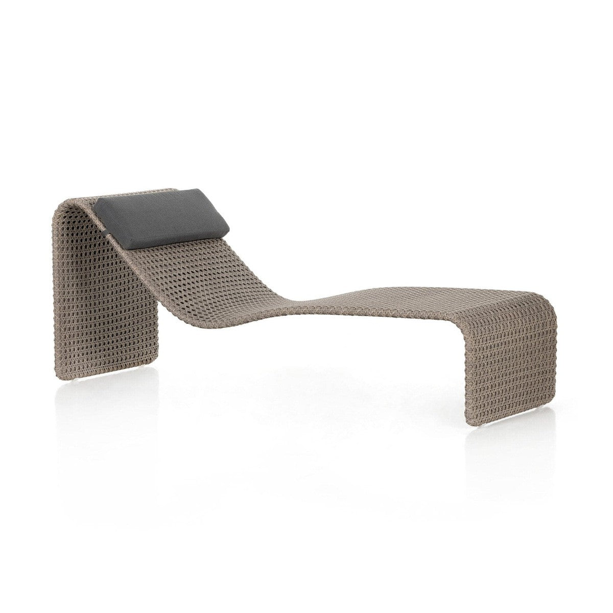 Paige Outdoor Woven Chaise - Arashi Graphite