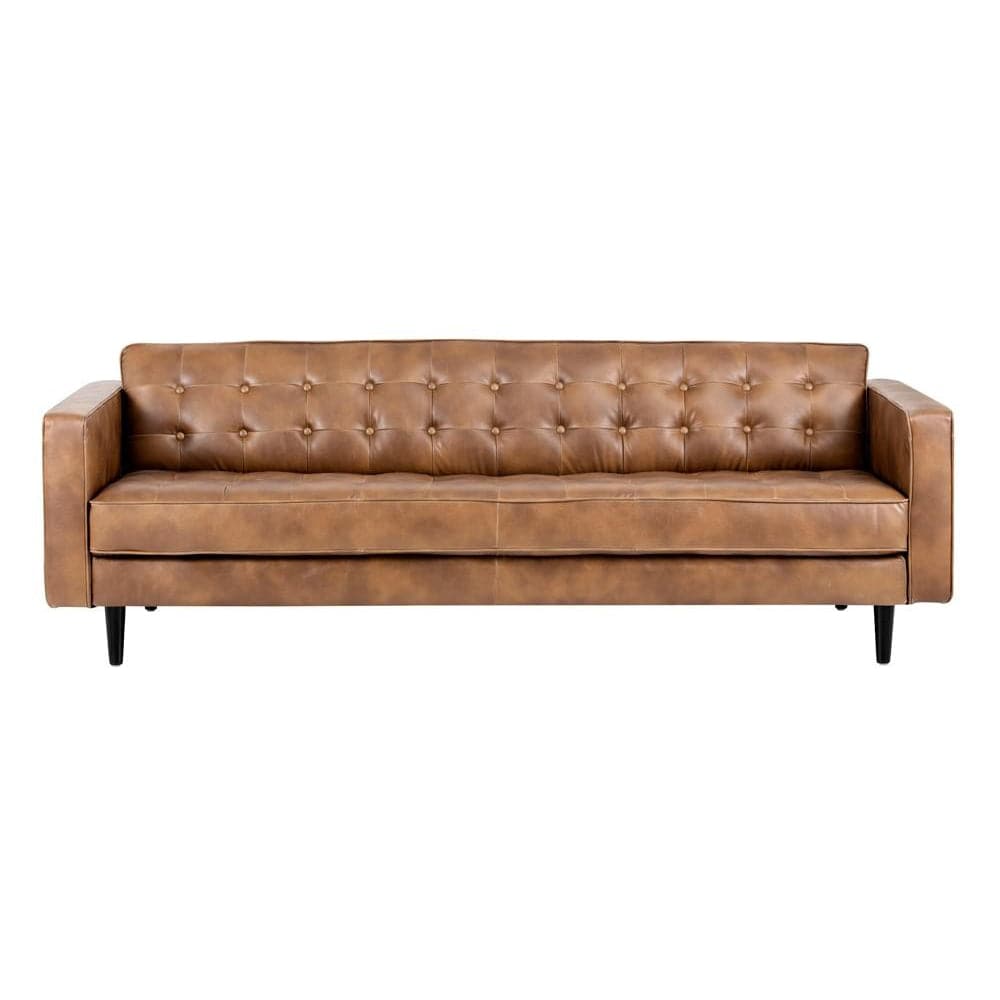 Donnie Sofa-Sunpan-SUNPAN-102506-SofasHavana Dark Brown-Faux Leather-10-France and Son