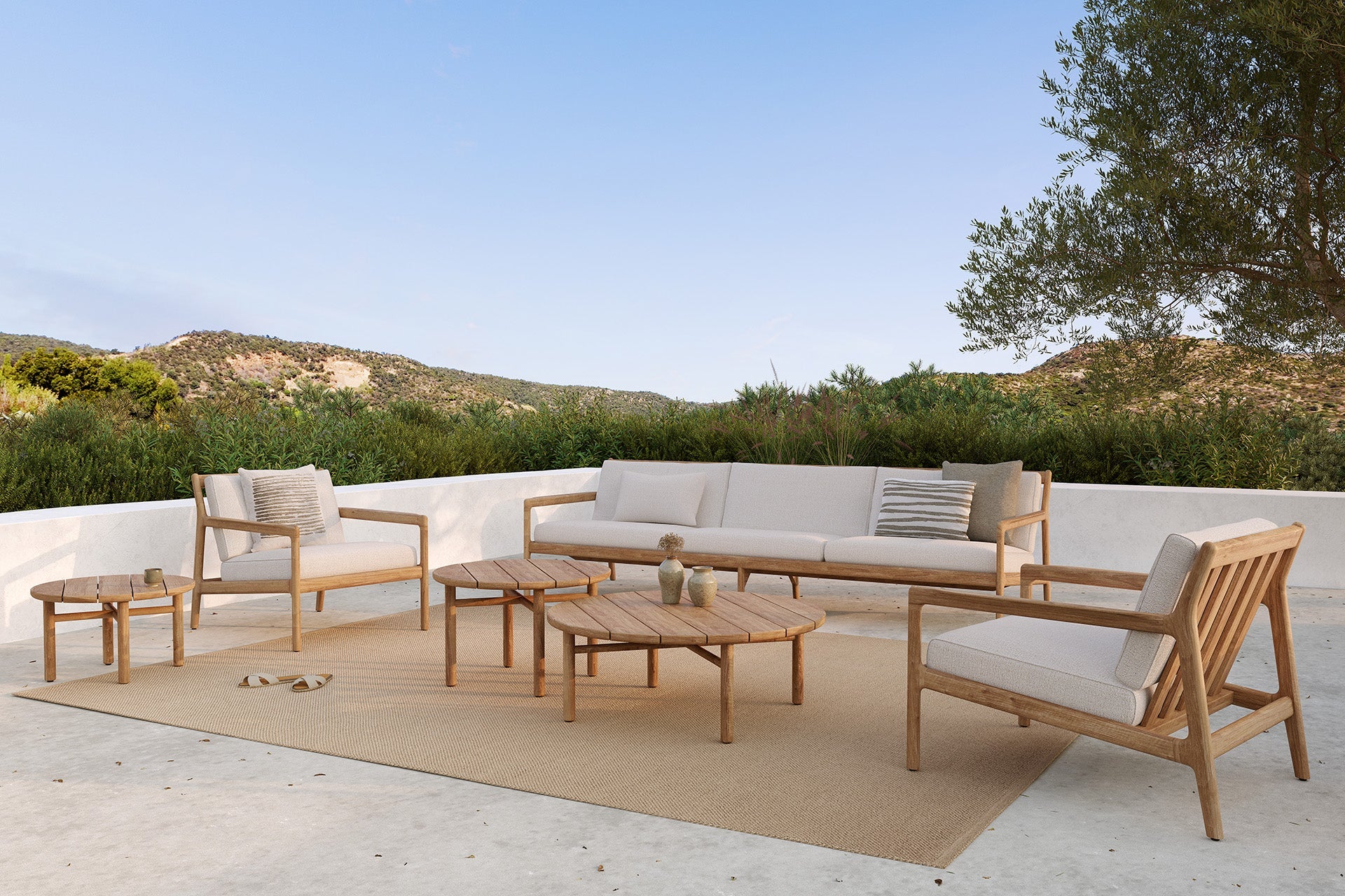 Boucle Outdoor Cushion - Tan